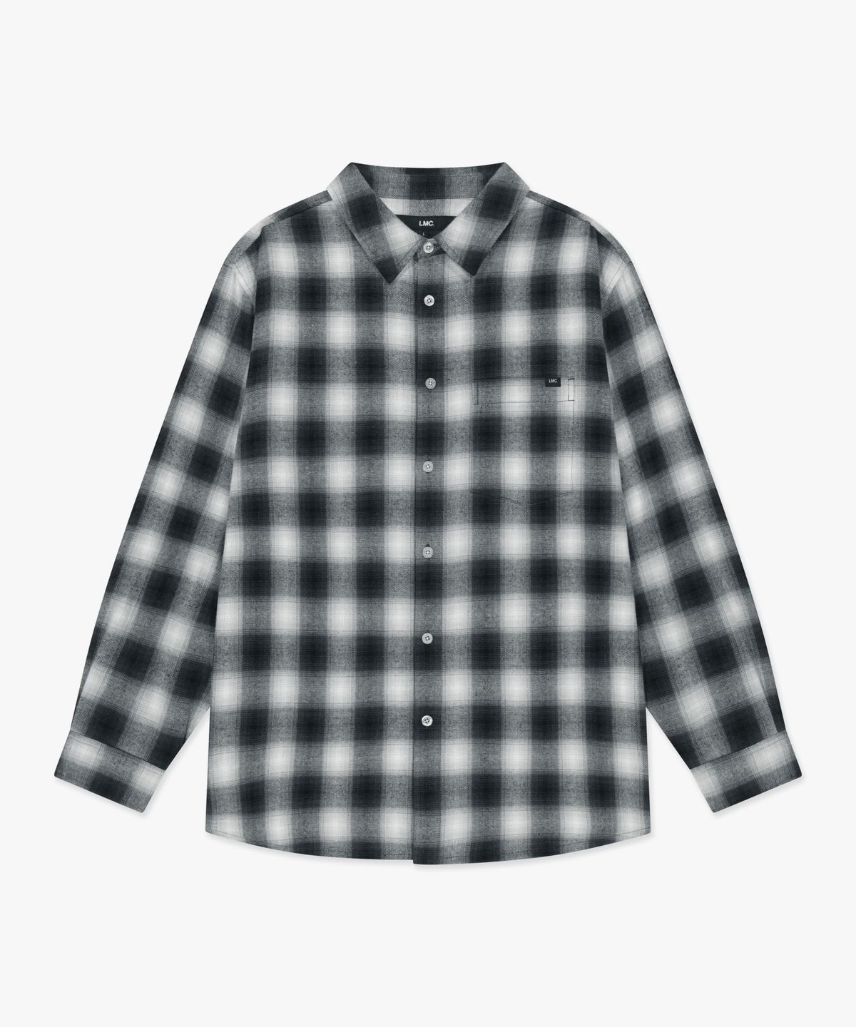 엘엠씨(LMC) LABEL POINT FLANNEL CHECK SHIRT black