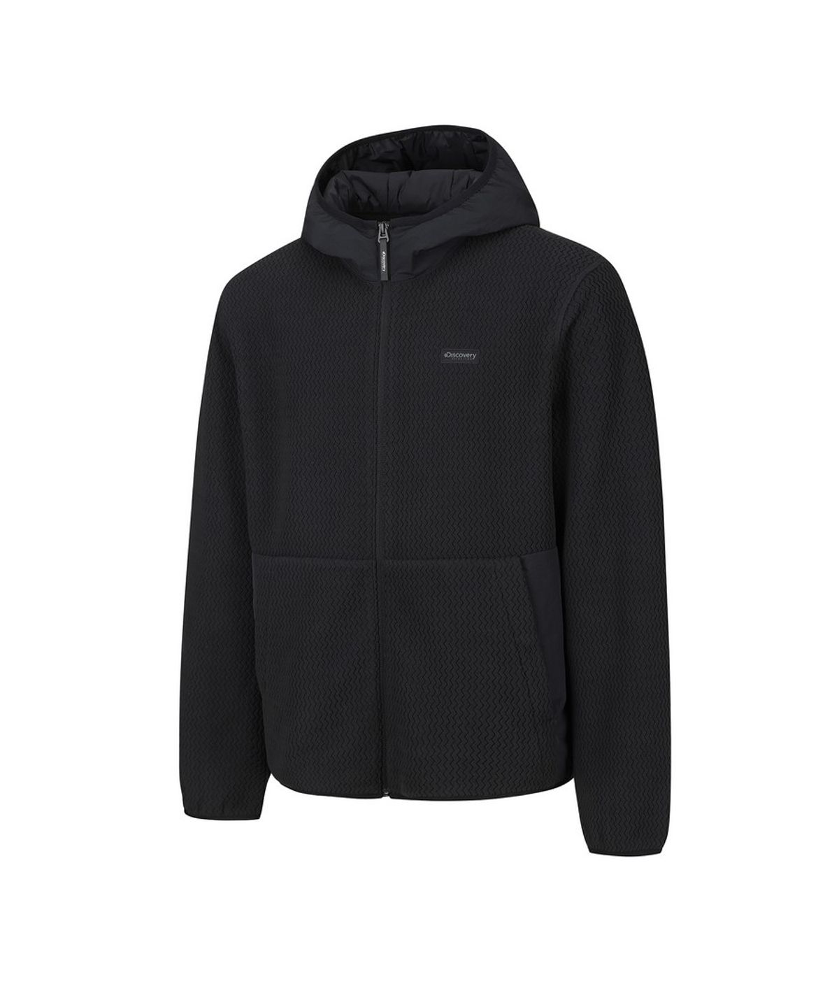 디스커버리 익스페디션(DISCOVERY EXPEDITION) 유니 자가드 플리스 후드 자켓 (BLACK)