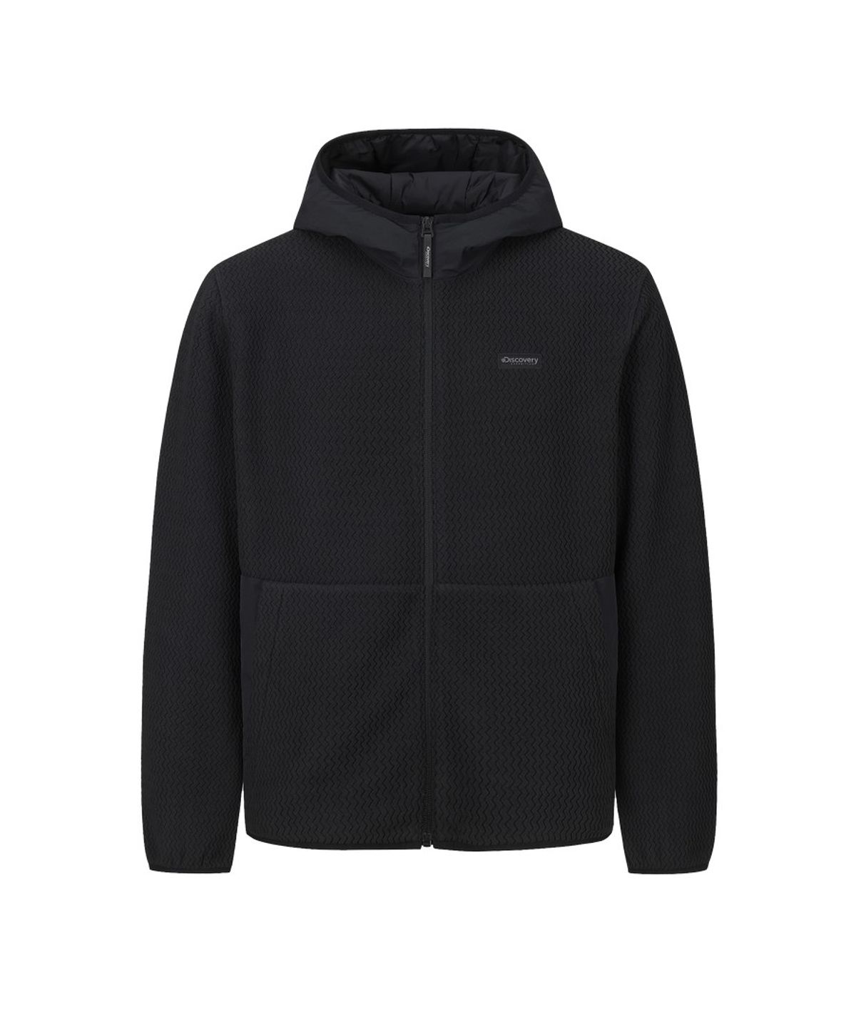 디스커버리 익스페디션(DISCOVERY EXPEDITION) 유니 자가드 플리스 후드 자켓 (BLACK)