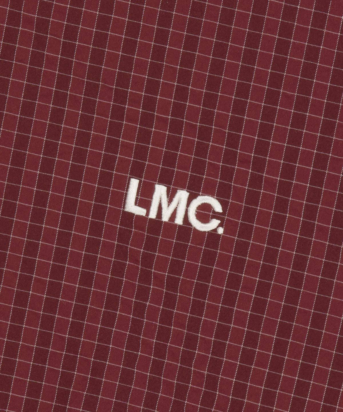엘엠씨(LMC) CHECK ANORAK HOODIE ZIP JACKET burgundy
