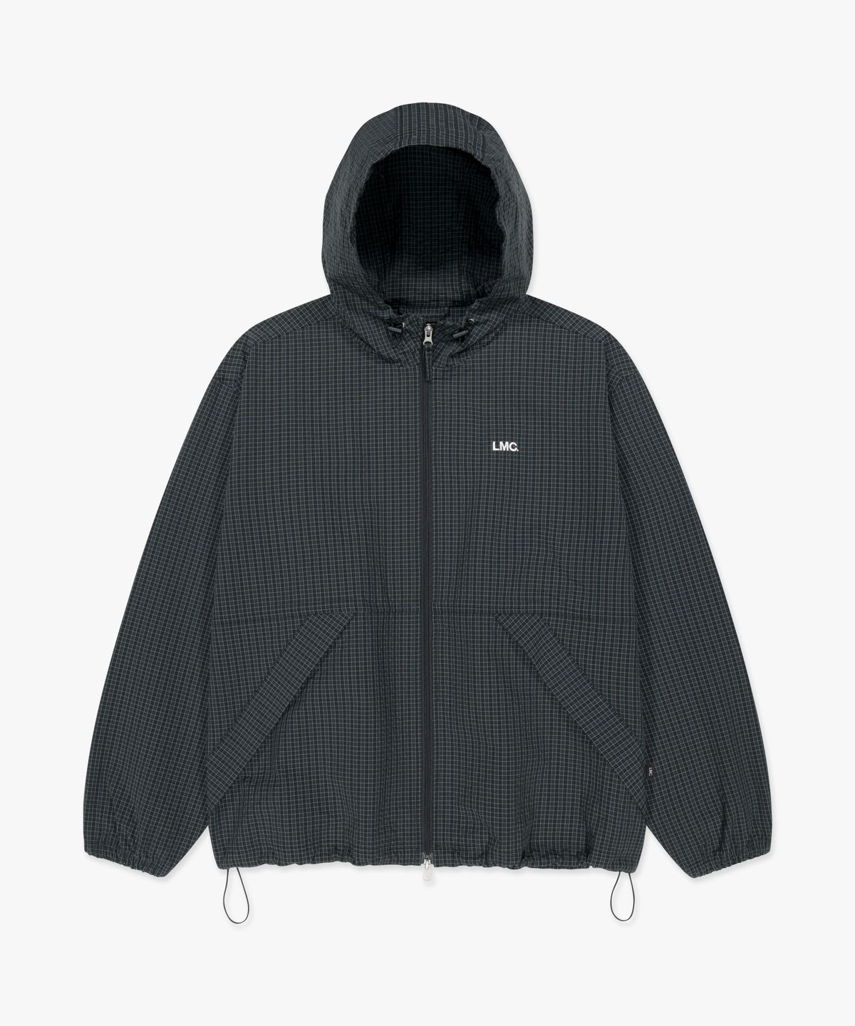 엘엠씨(LMC) CHECK ANORAK HOODIE ZIP JACKET black