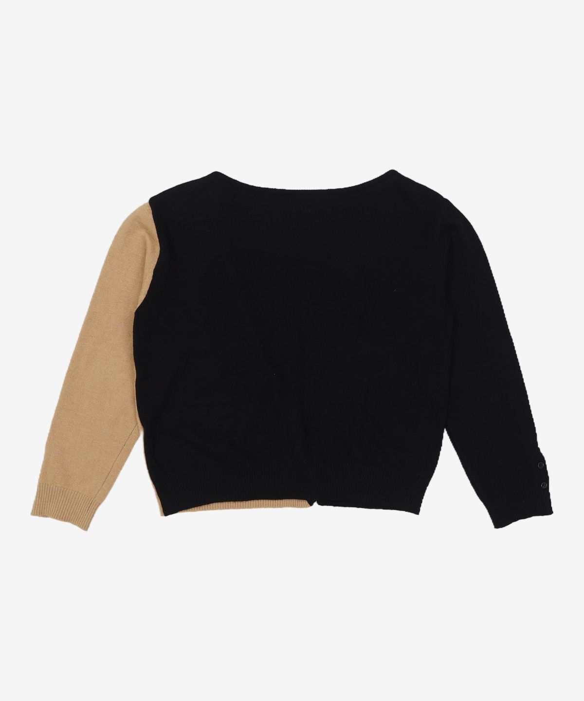 다이애그널(DIAGONAL) CASHMERE UNBALANCE CARDIGAN (BEIGE) XL
