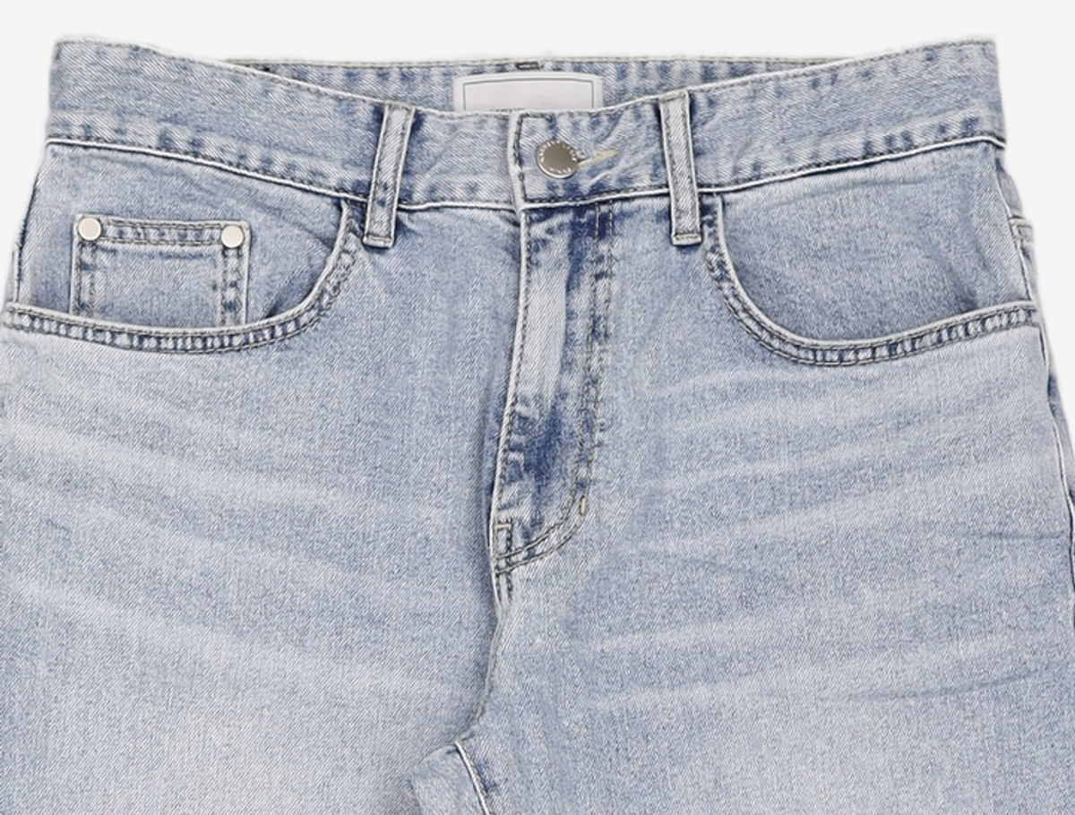 가먼트레이블(GARMENT LABLE) [피스워커x가먼트레이블]Garment Worker Tapered Crop Jeans / Tapered (Greyish Blue) US(M)
