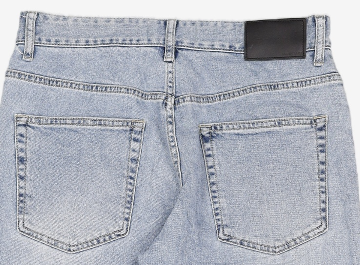 가먼트레이블(GARMENT LABLE) [피스워커x가먼트레이블]Garment Worker Tapered Crop Jeans / Tapered (Greyish Blue) US(M)