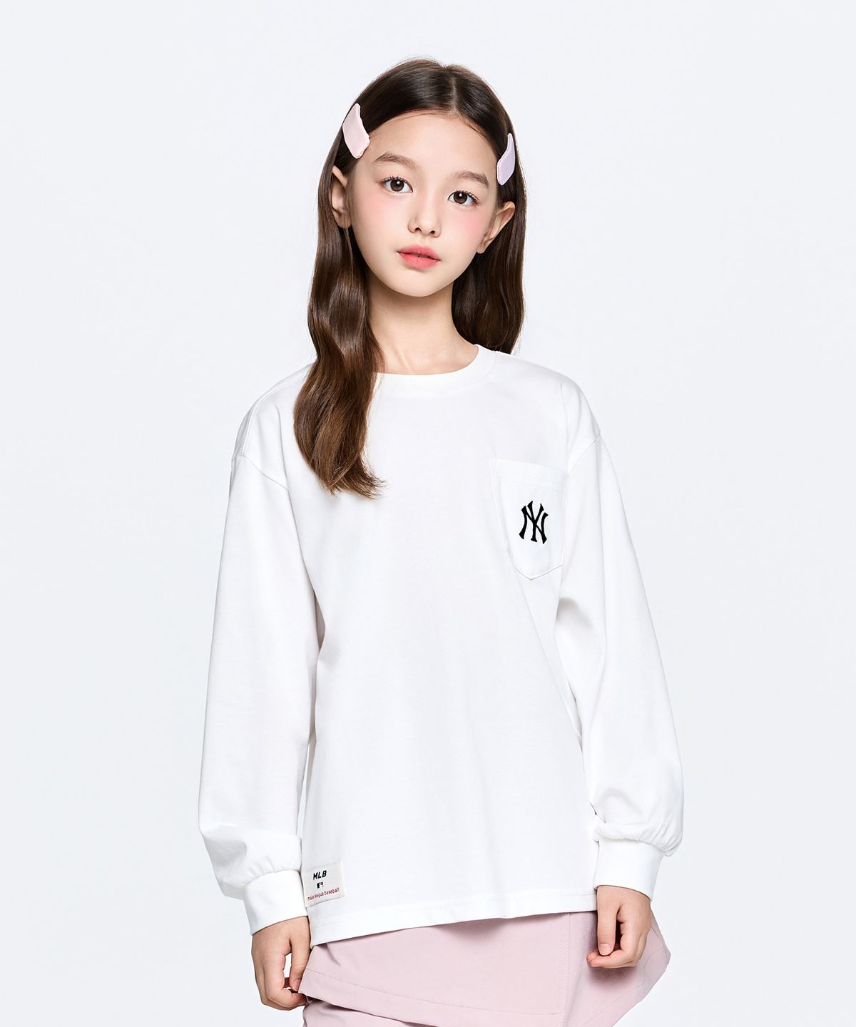 엠엘비 키즈(MLB KIDS) 스포티브 베이직 포켓 티셔츠 NY (White)