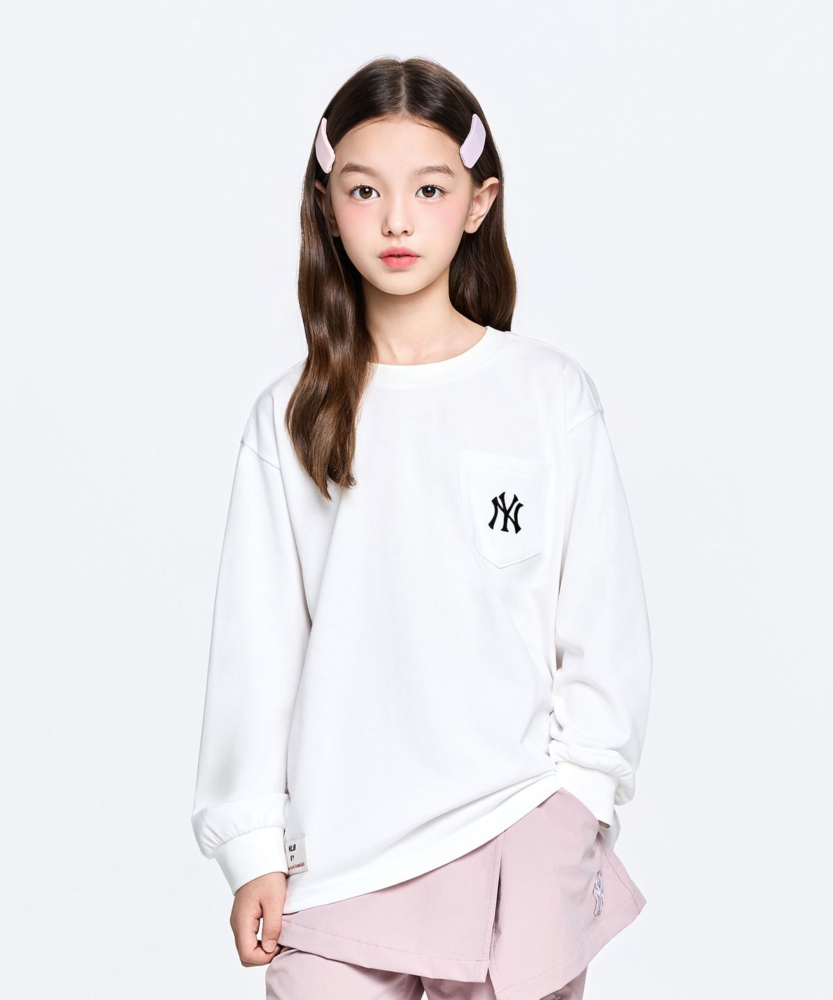 엠엘비 키즈(MLB KIDS) 스포티브 베이직 포켓 티셔츠 NY (White)