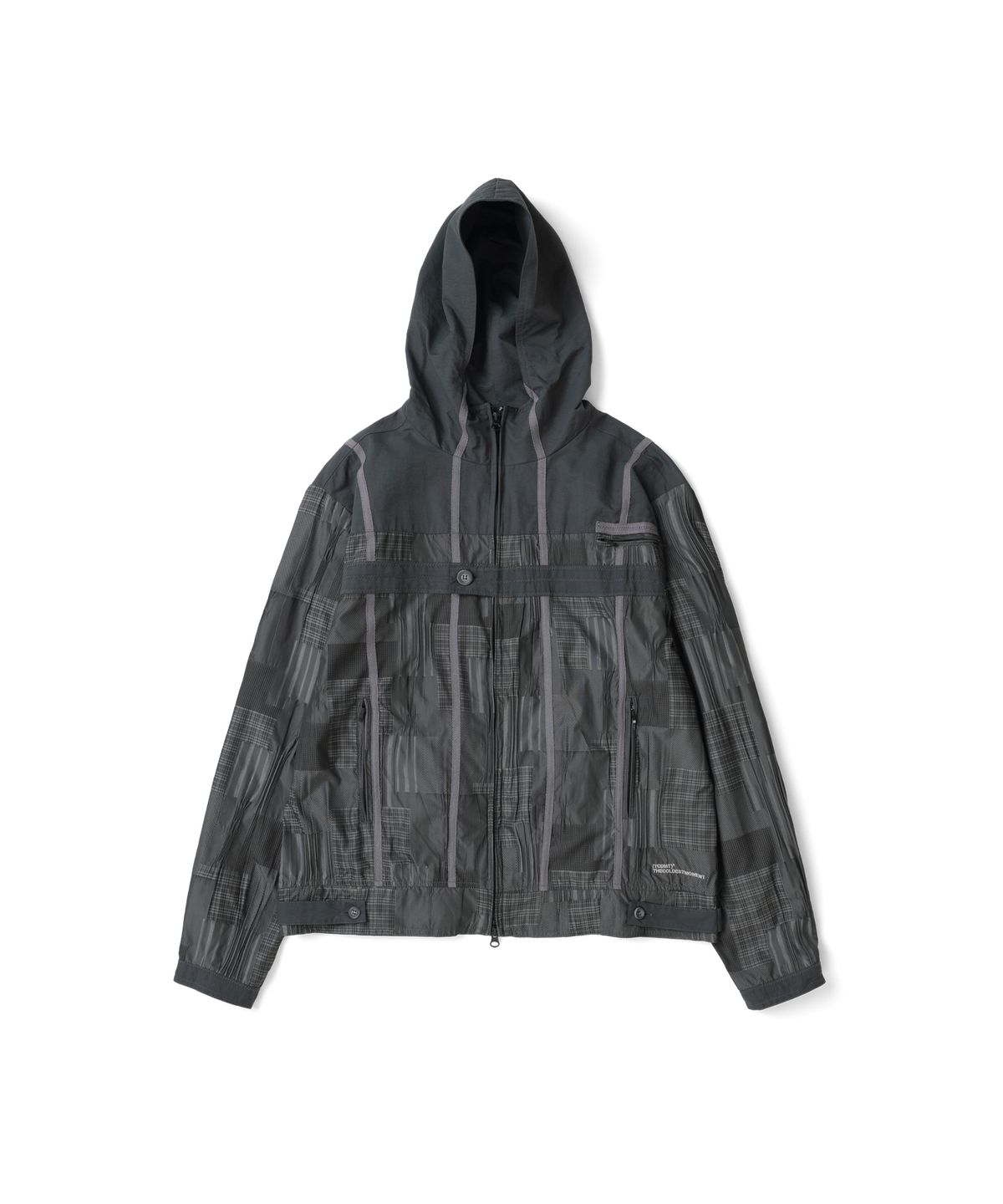 더콜디스트모먼트(THE COLDEST MOMENT) TCM patchwork pattern windstopper (black)