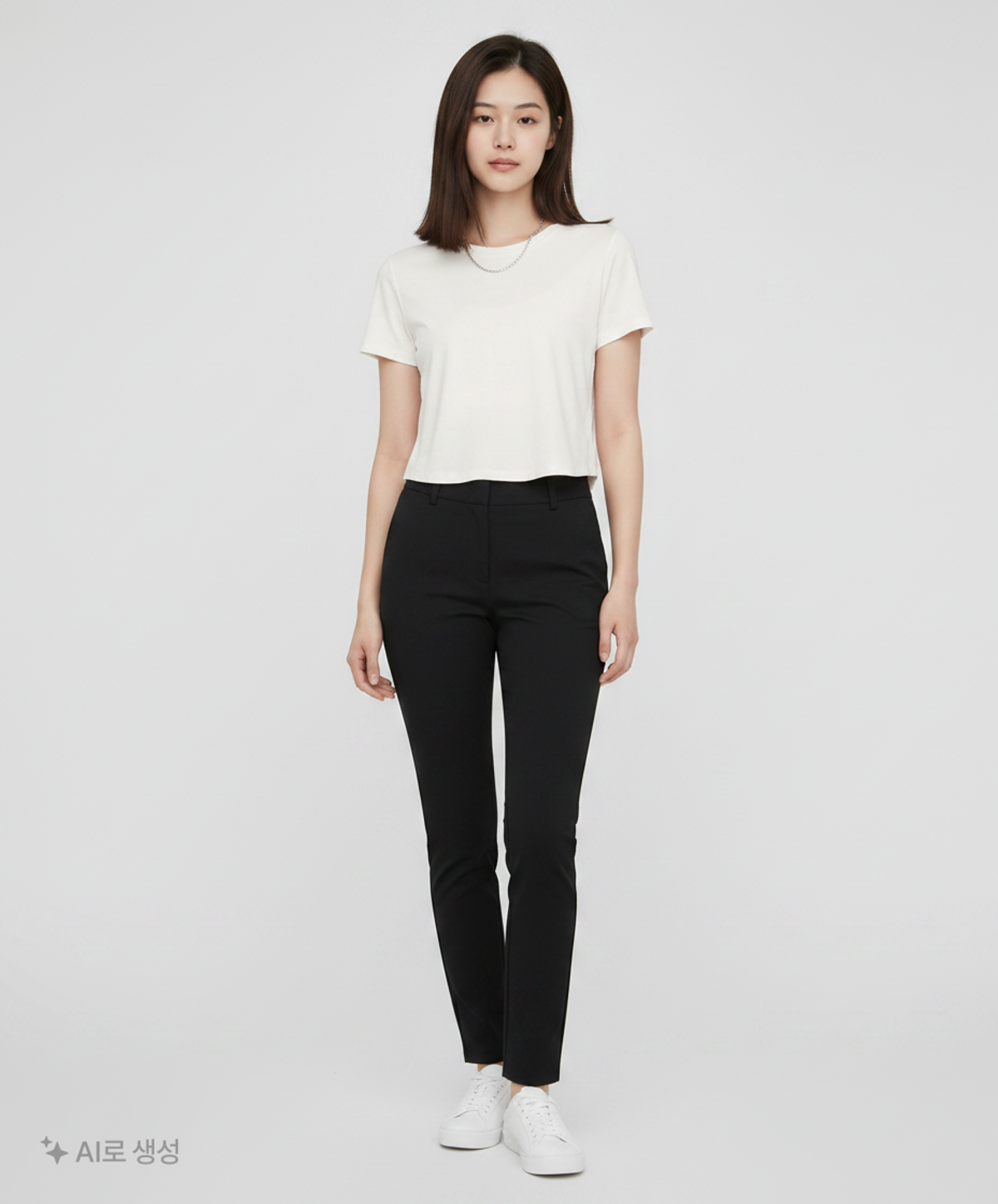 나이키(NIKE) 원 피티드 드라이 핏 반팔 크롭 탑 W - 화이트:블랙 / FN2805-100 95