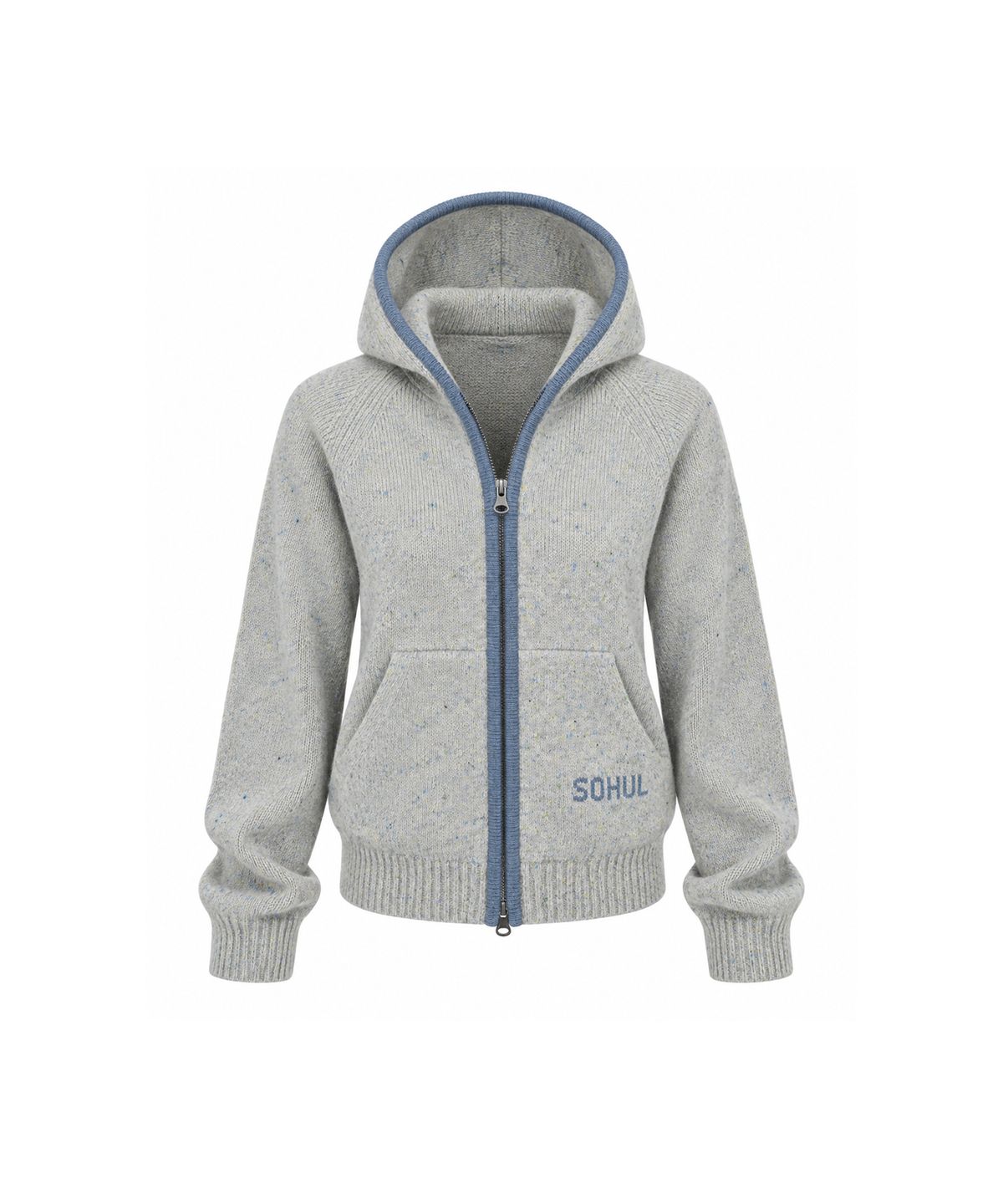 소흘(SOHUL) Blend Knit Zip up (블루 클라우드)