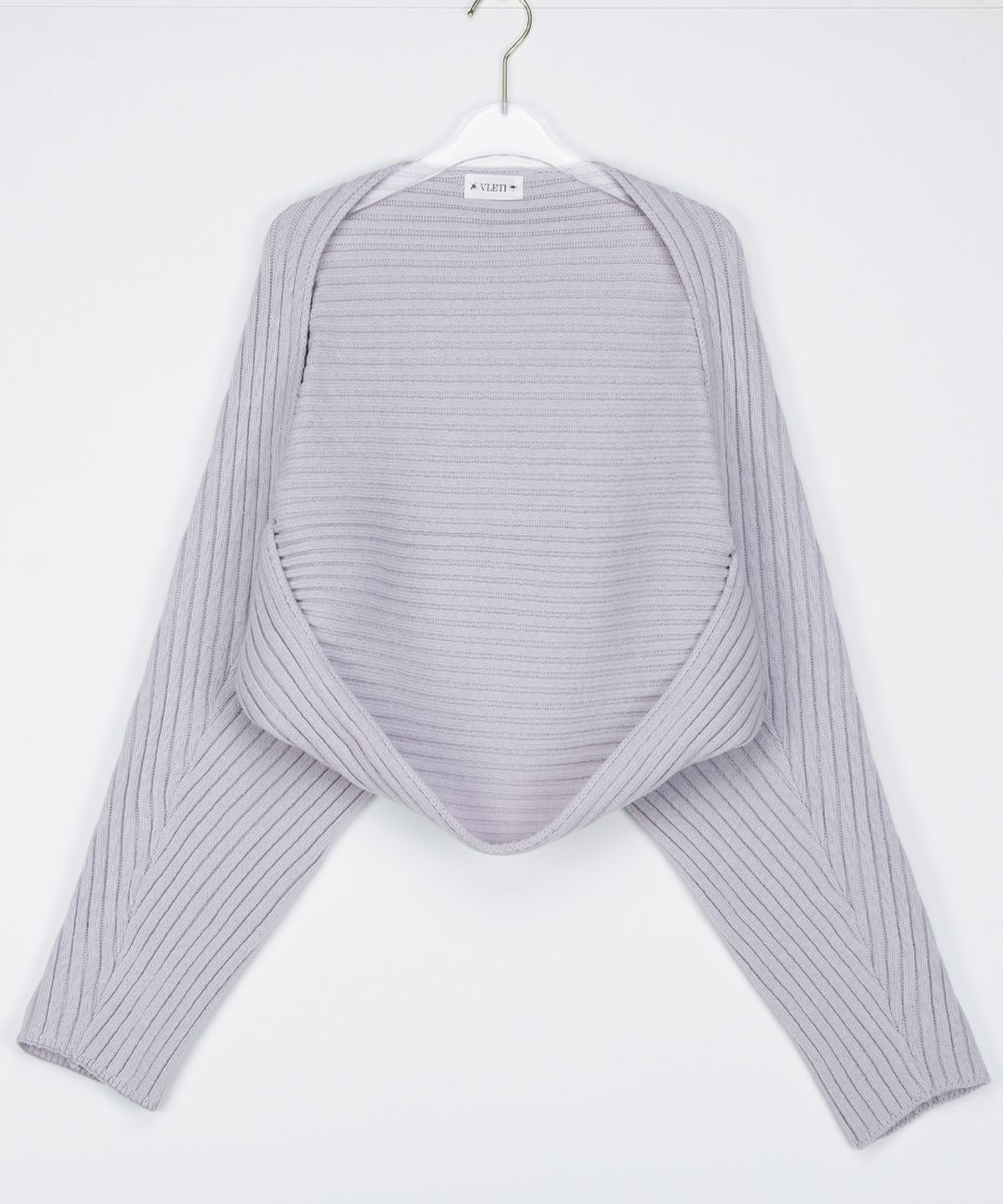 블레티(VLETI) Ribbed bolero Knit Cardigan (Purple)