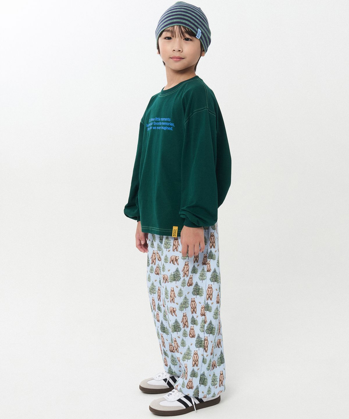보나츠(BONATS) [Junior]뽀곰 허니 포레스트 루즈팬츠 (블루)