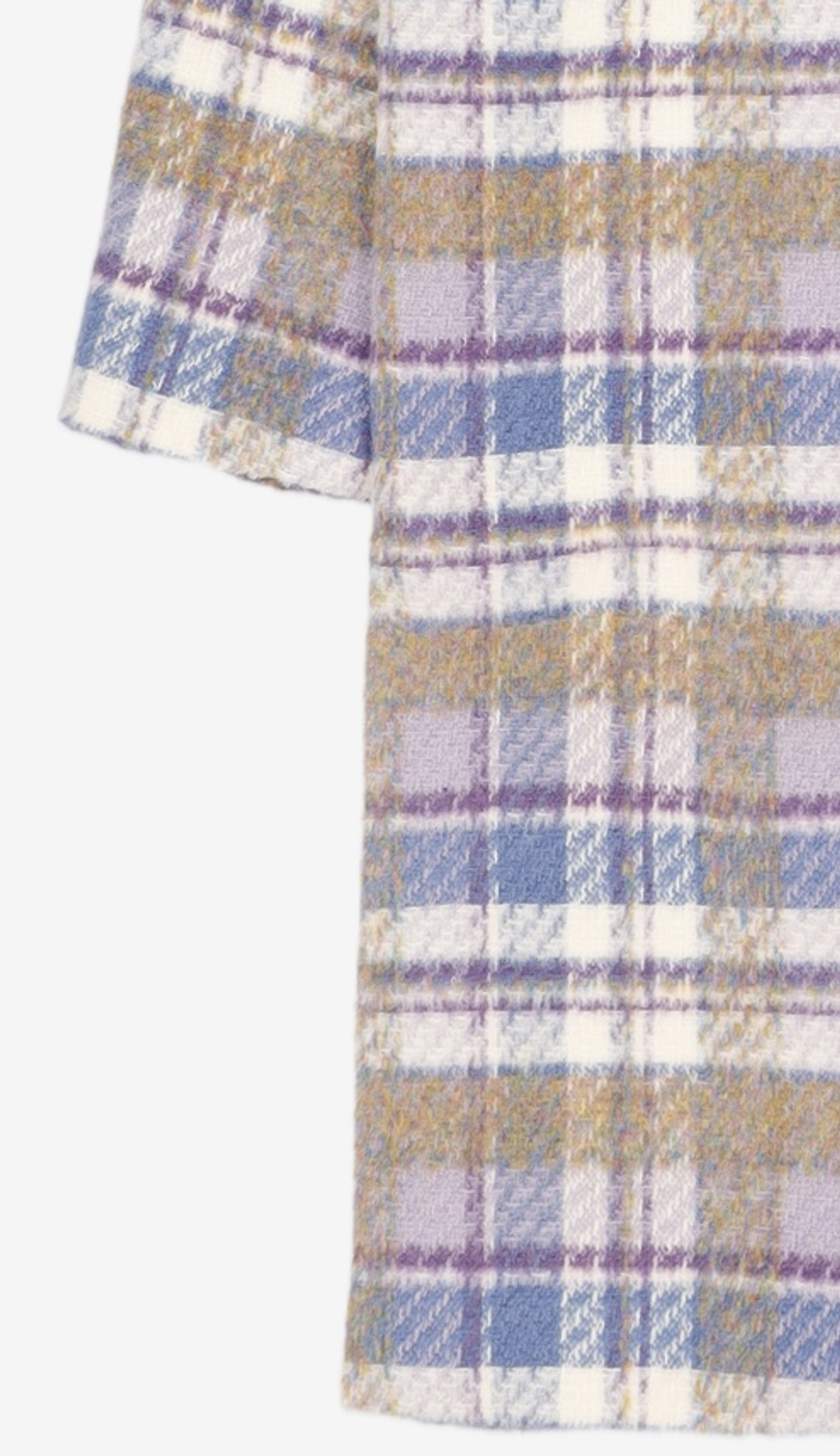 제로스트릿(ZEROSTREET) V-NECK SIDE SLIT CHECK COAT / PURPLE S