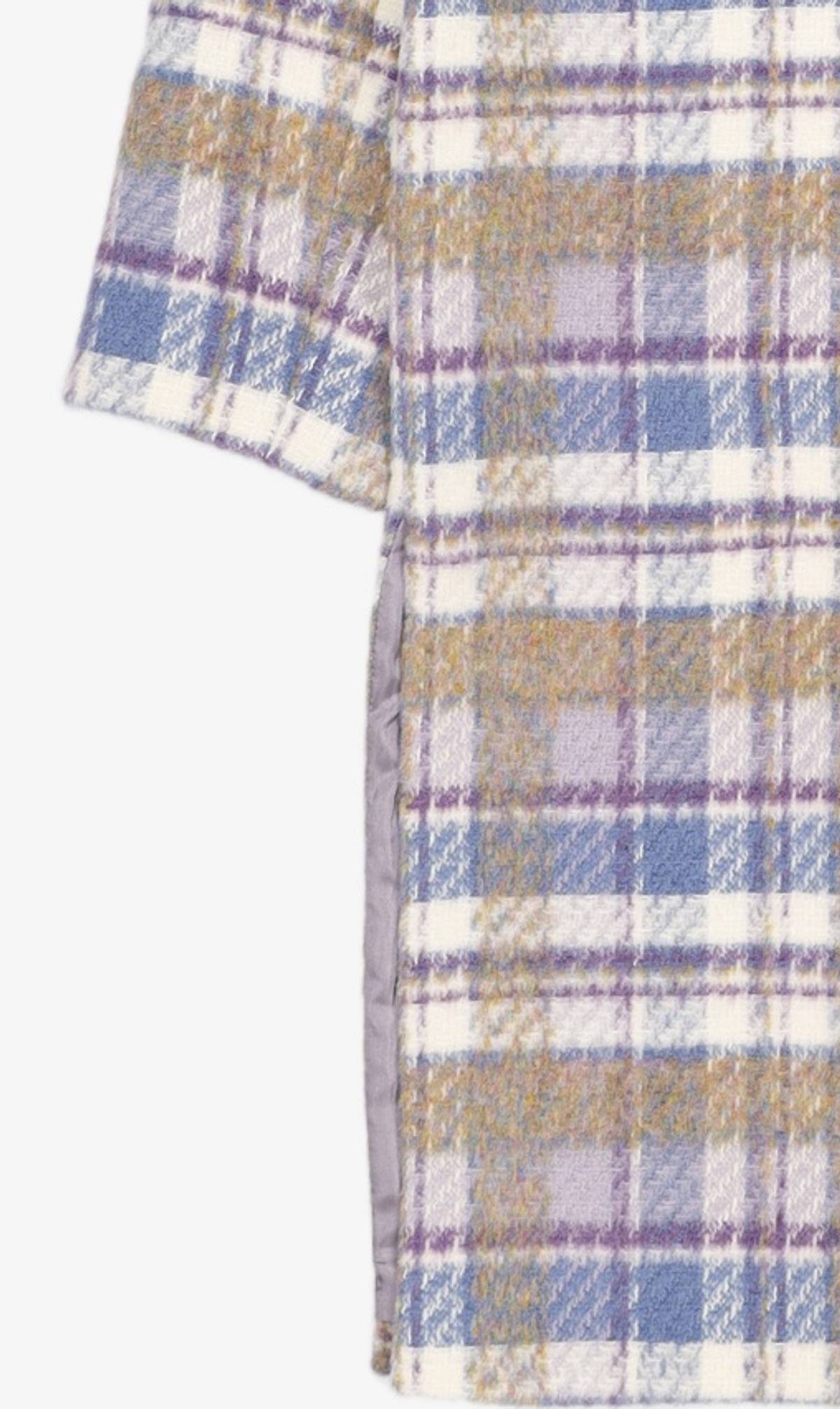 제로스트릿(ZEROSTREET) V-NECK SIDE SLIT CHECK COAT / PURPLE S