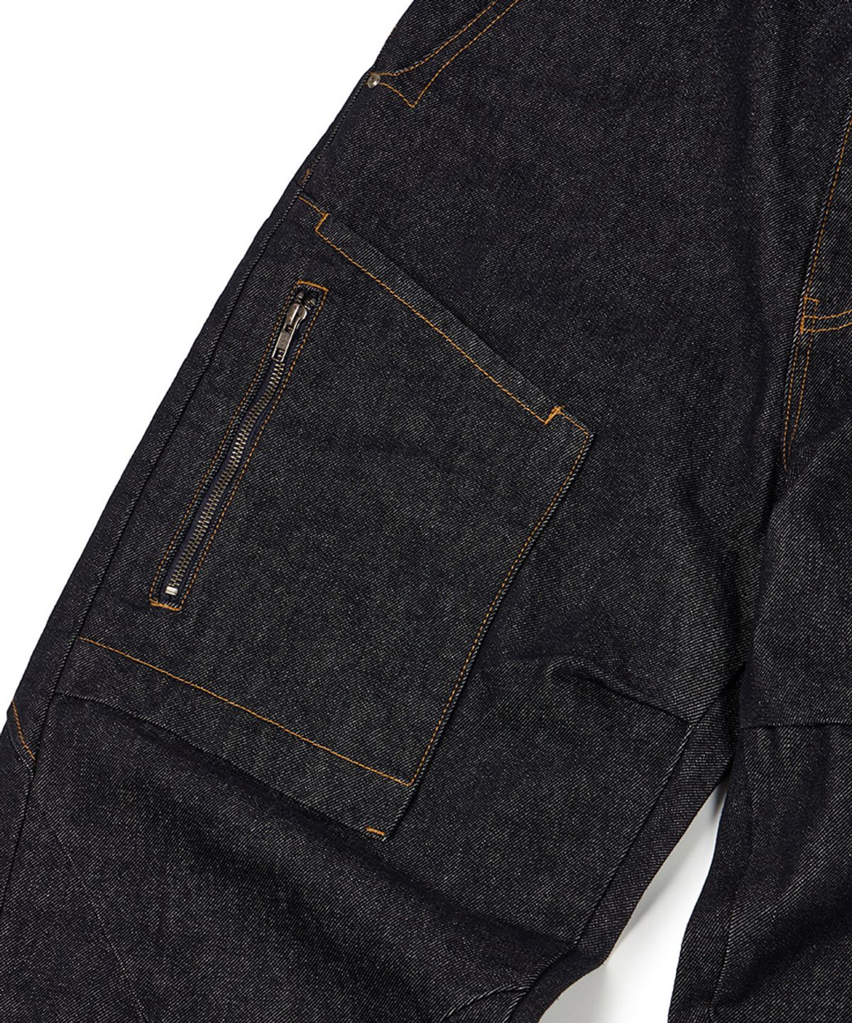 이티씨이(ETCE) SIDE POCKET CURVED DENIM (BLUE)