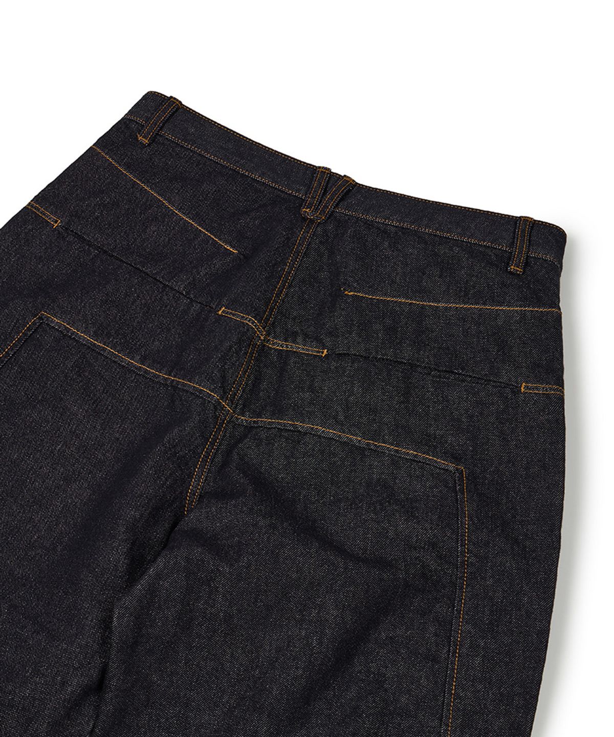 이티씨이(ETCE) SIDE POCKET CURVED DENIM (BLUE)