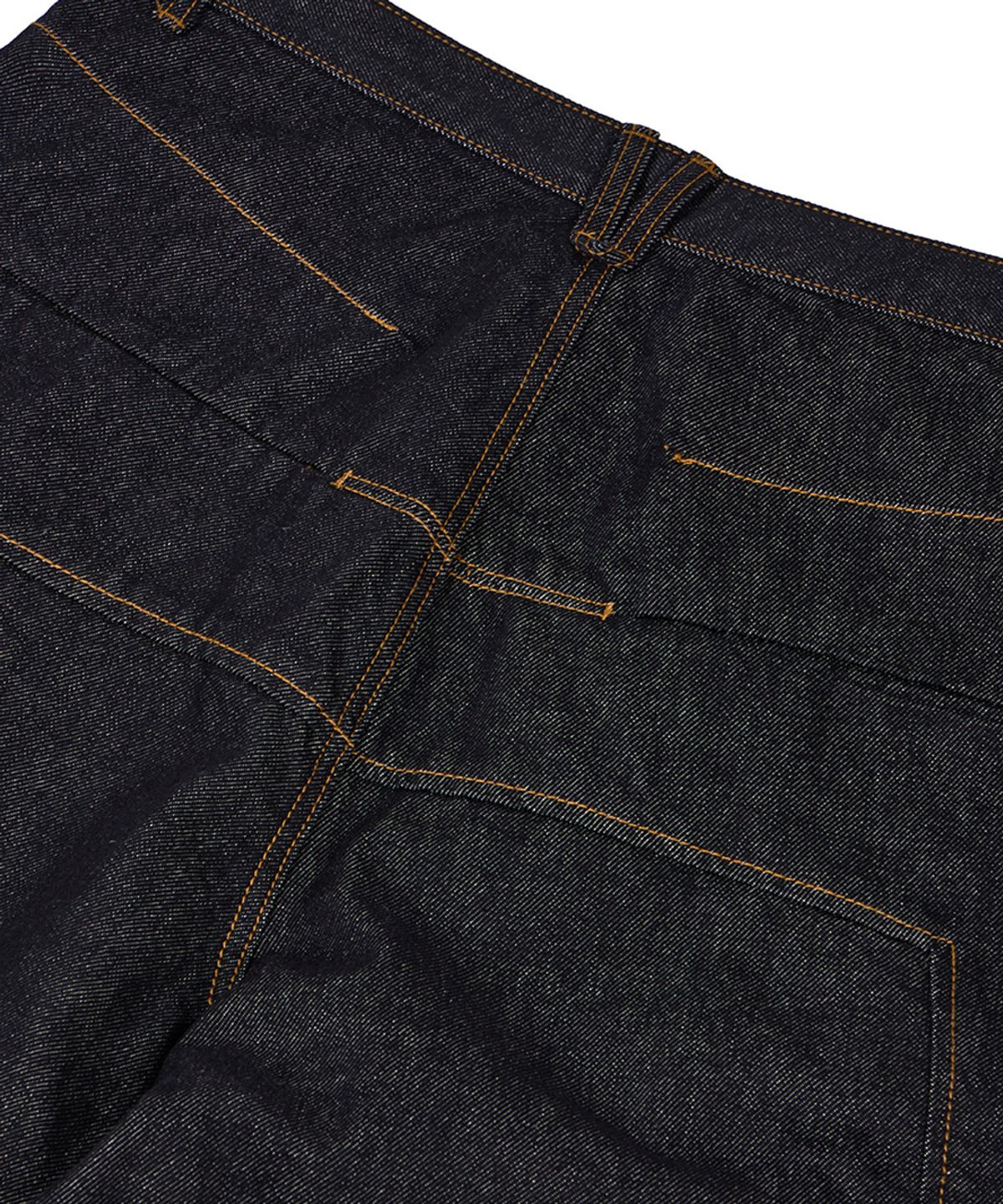 이티씨이(ETCE) SIDE POCKET CURVED DENIM (BLUE)