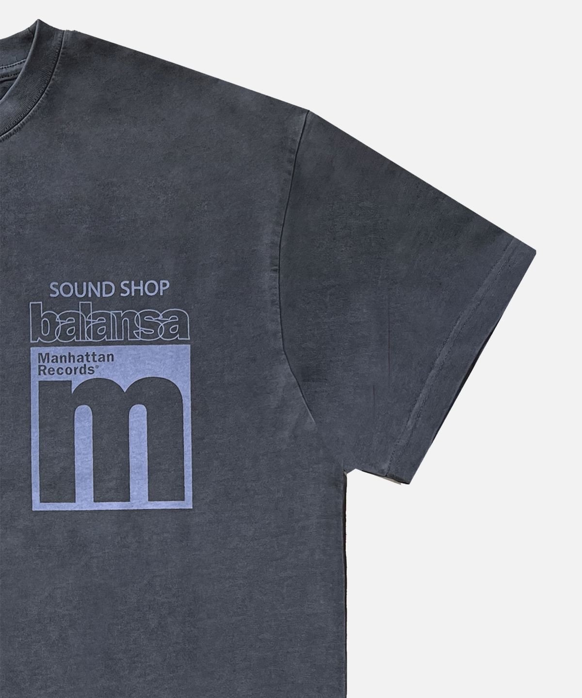 맨하탄레코즈(MANHATTAN RECORDS) MR x Balansa Pigment Tee - Charcoal