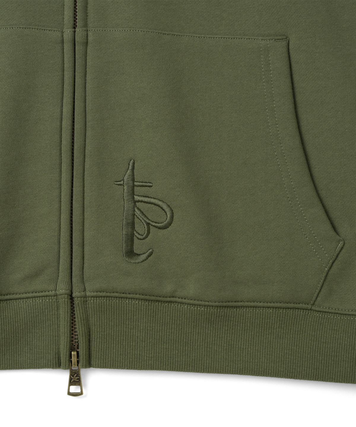 더콜디스트모먼트(THE COLDEST MOMENT) TCM boheme hooded zip-up (dark olive)