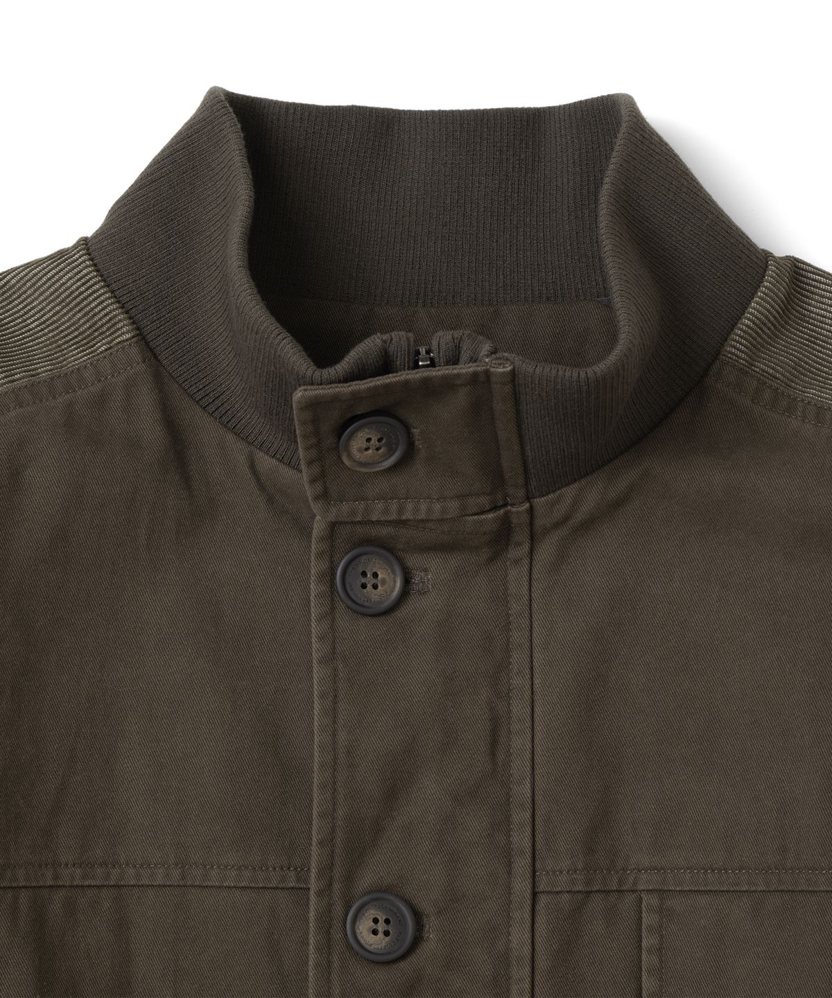 더콜디스트모먼트(THE COLDEST MOMENT) TCM color block washed bomber jacket (khaki brown)