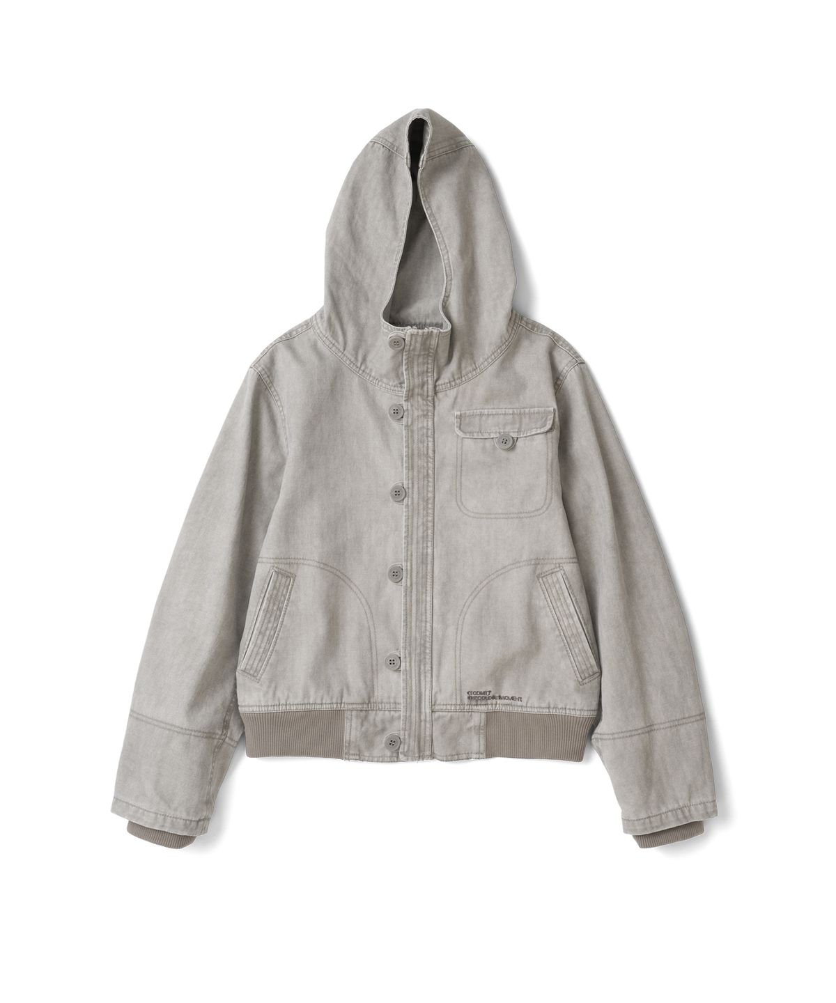 더콜디스트모먼트(THECOLDESTMOMENT) TCM vintage washed hooded jacket (grey beige)