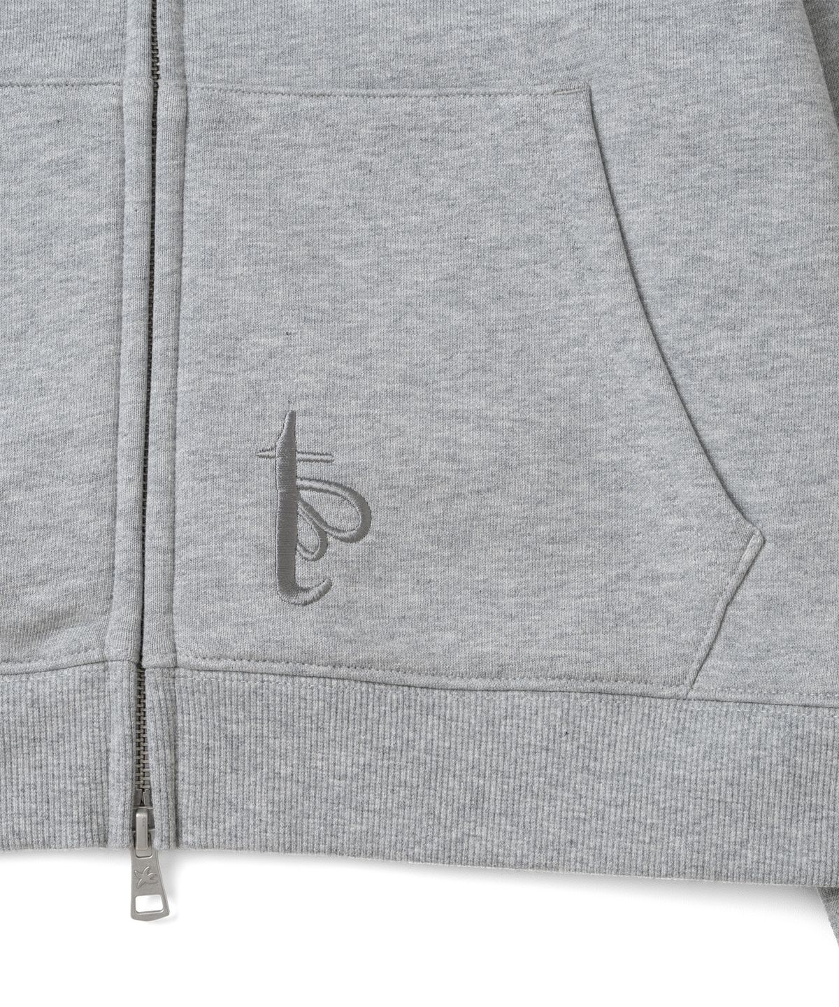 더콜디스트모먼트(THE COLDEST MOMENT) TCM boheme hooded zip-up (melange grey)