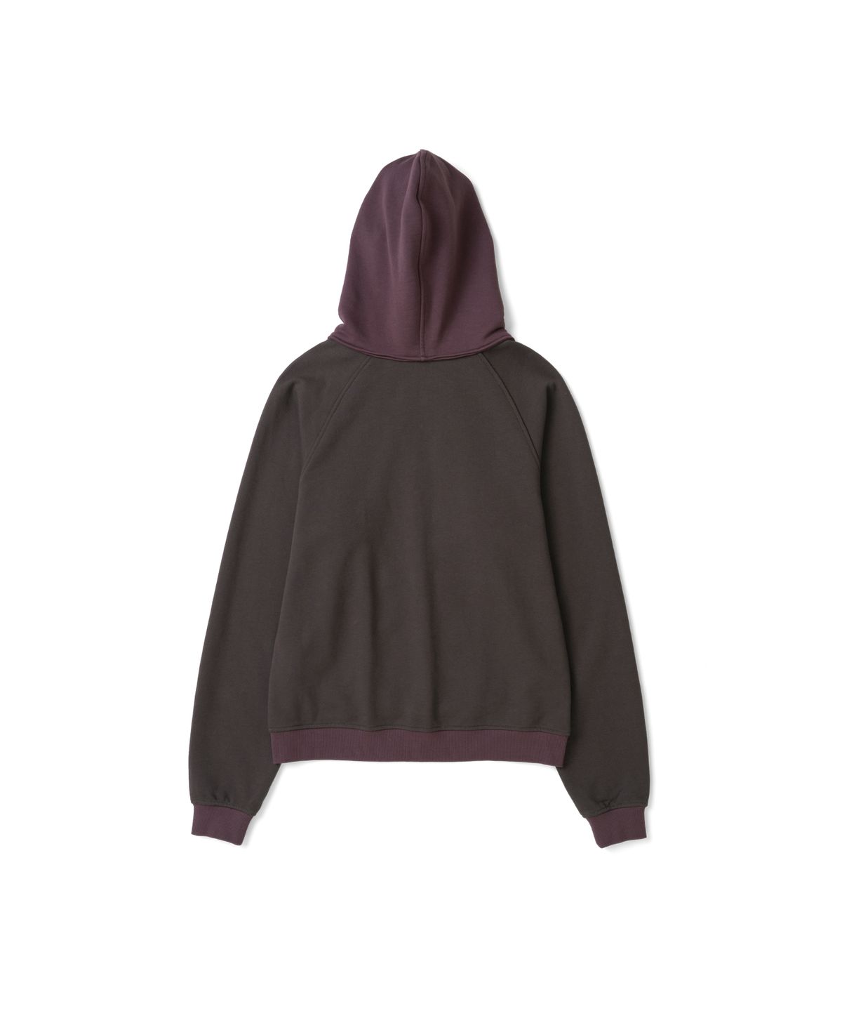 더콜디스트모먼트(THE COLDEST MOMENT) TCM colorblock hooded zip-up (dark brown)