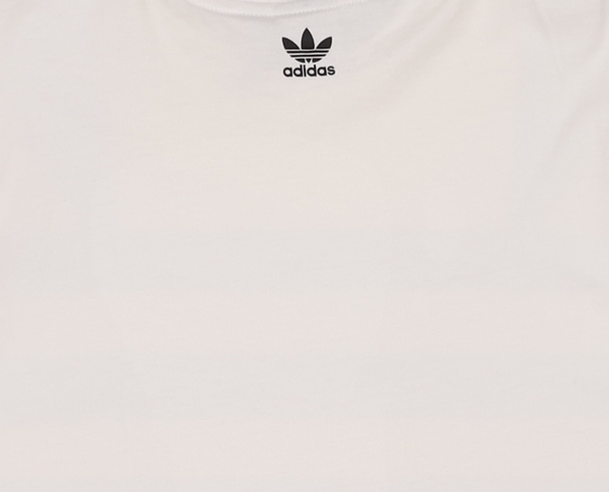 아디다스(ADIDAS) 라지 로고 티셔츠 - 화이트:크림 / FM2558 XS