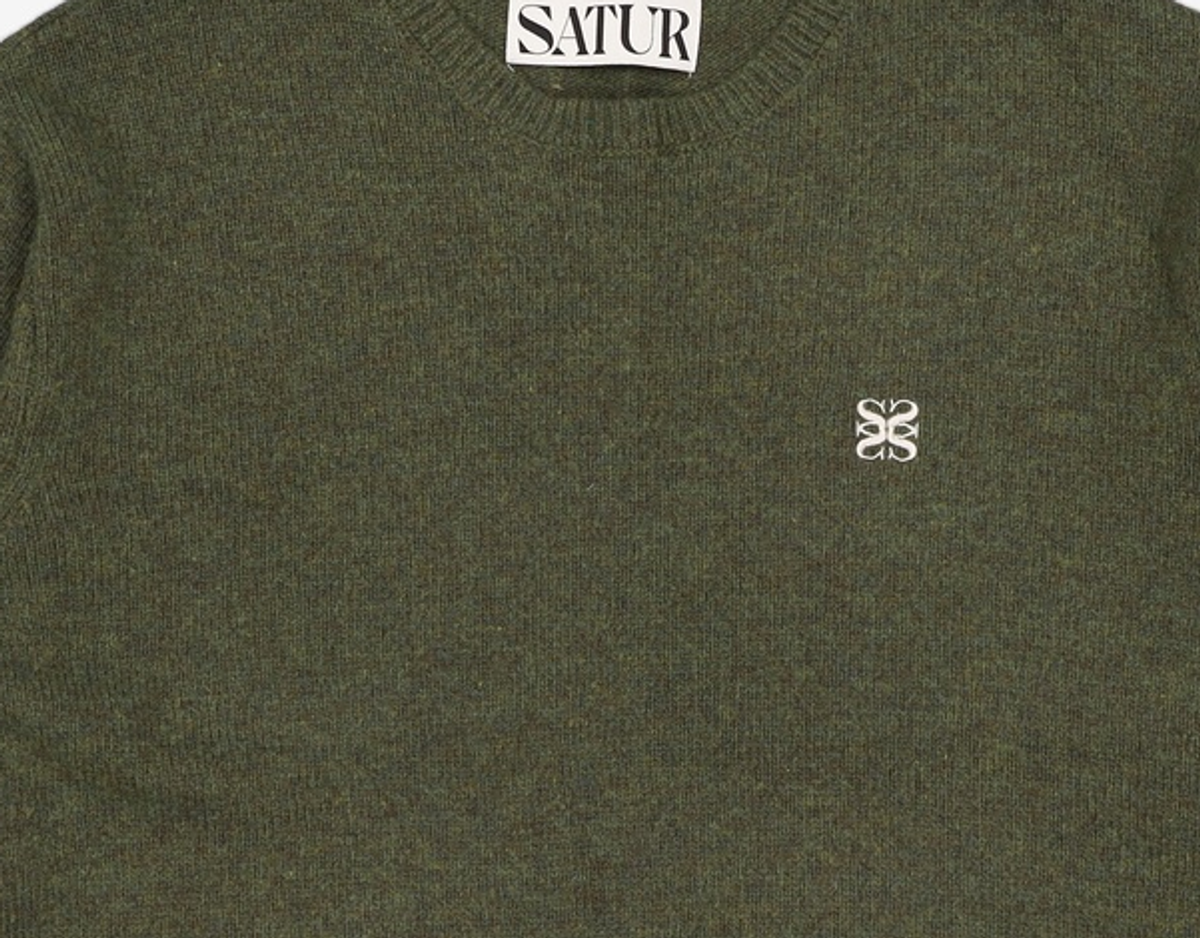 세터(SATUR) (W) 더블린 언발란스 캐시미어 블렌드 니트 오가닉 베이지 3XL