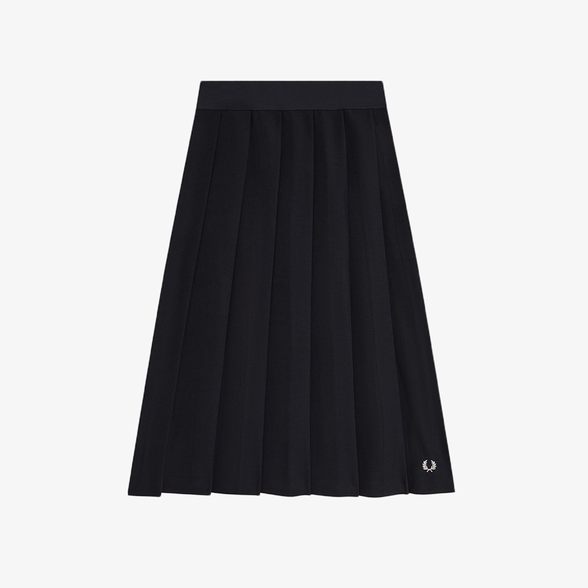 프레드페리(FRED PERRY) [Womens] 플리츠 미디 스커트 - 블랙 AFPF2G33105-102