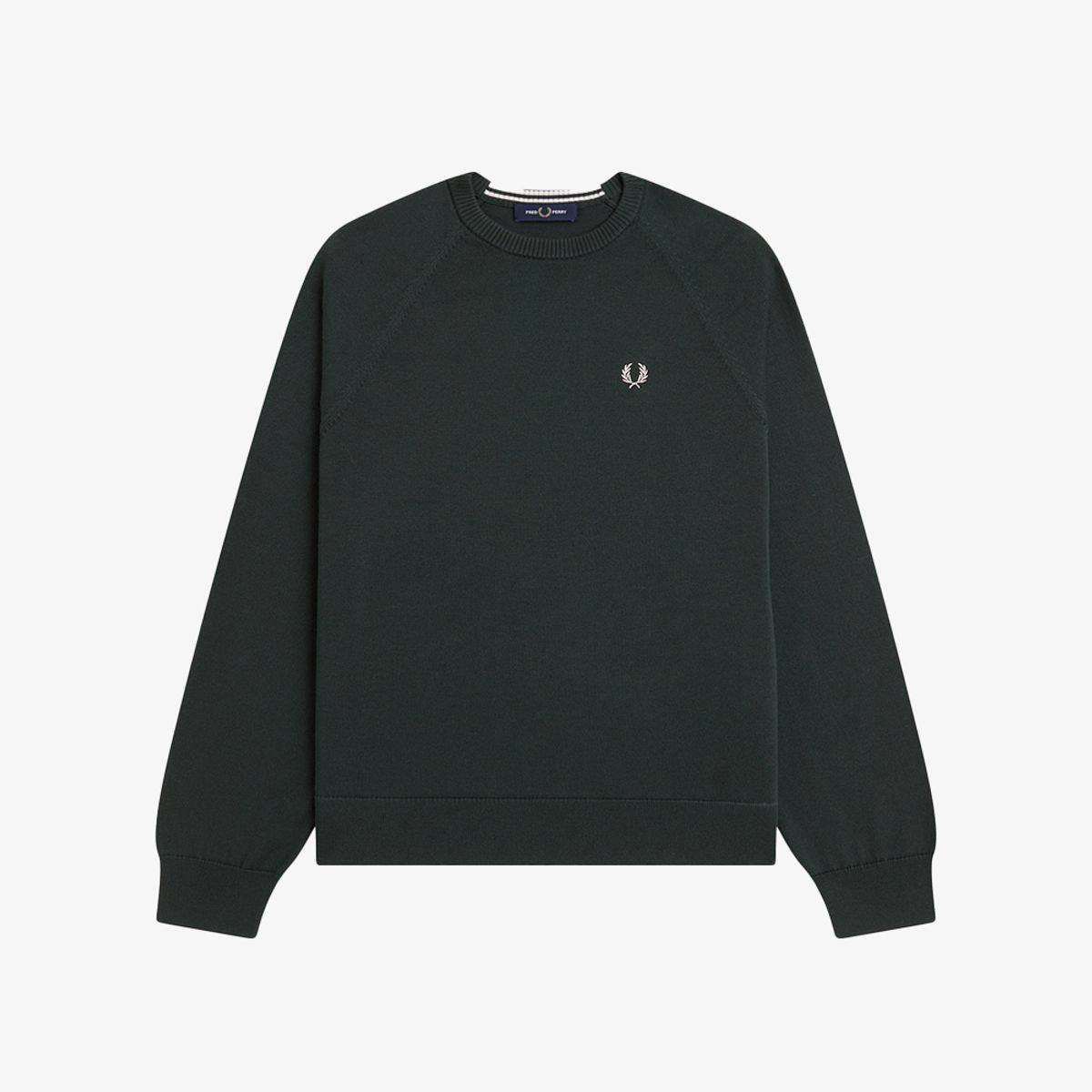 프레드페리(FRED PERRY) [Womens] 오버사이즈드 크루넥 니트 - 나이트그린 AFPF2G33140-Q20