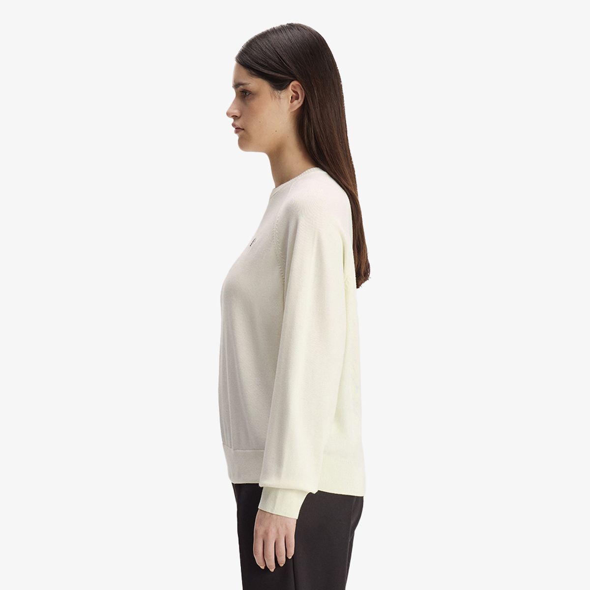 프레드페리(FRED PERRY) [Womens] 오버사이즈드 크루넥 니트 - 에크루 AFPF2G33140-560