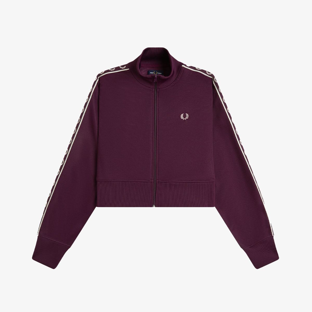 프레드페리(FRED PERRY) [Womens] 크롭 테잎 트랙 재킷 - 플럼 AFPF2G33120-37C