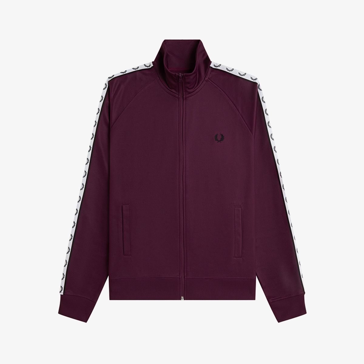 프레드페리(FRED PERRY) [Sport] 컨트라스트 테잎 트랙 재킷 - 플럼 AFPM2G35557-37C