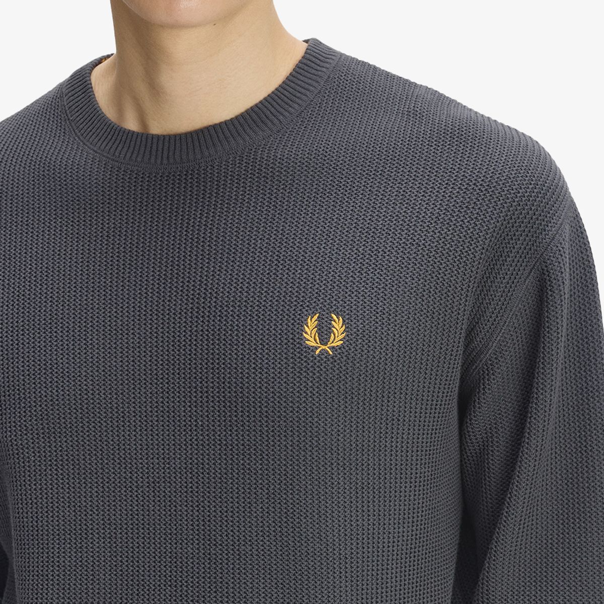 프레드페리(FRED PERRY) [Sport] 텍스쳐드 니트 - 앵커그레이 AFPM2G32318-297
