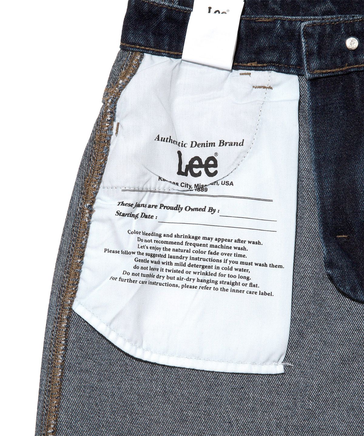 리(LEE) 우먼 데님 롱 스커트 인디고 다크