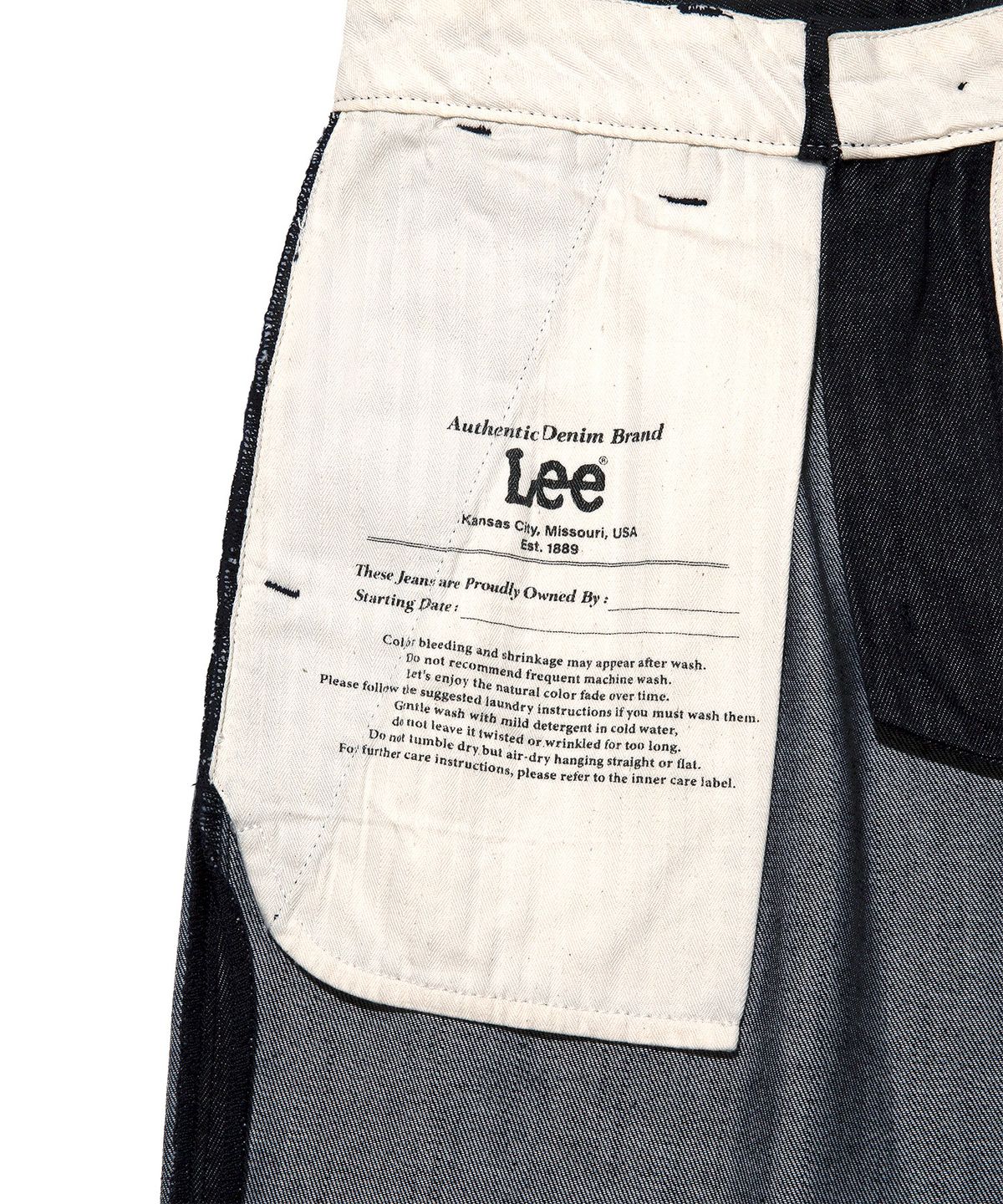 리(LEE) 슬랙스 데님 팬츠 인디고 로우