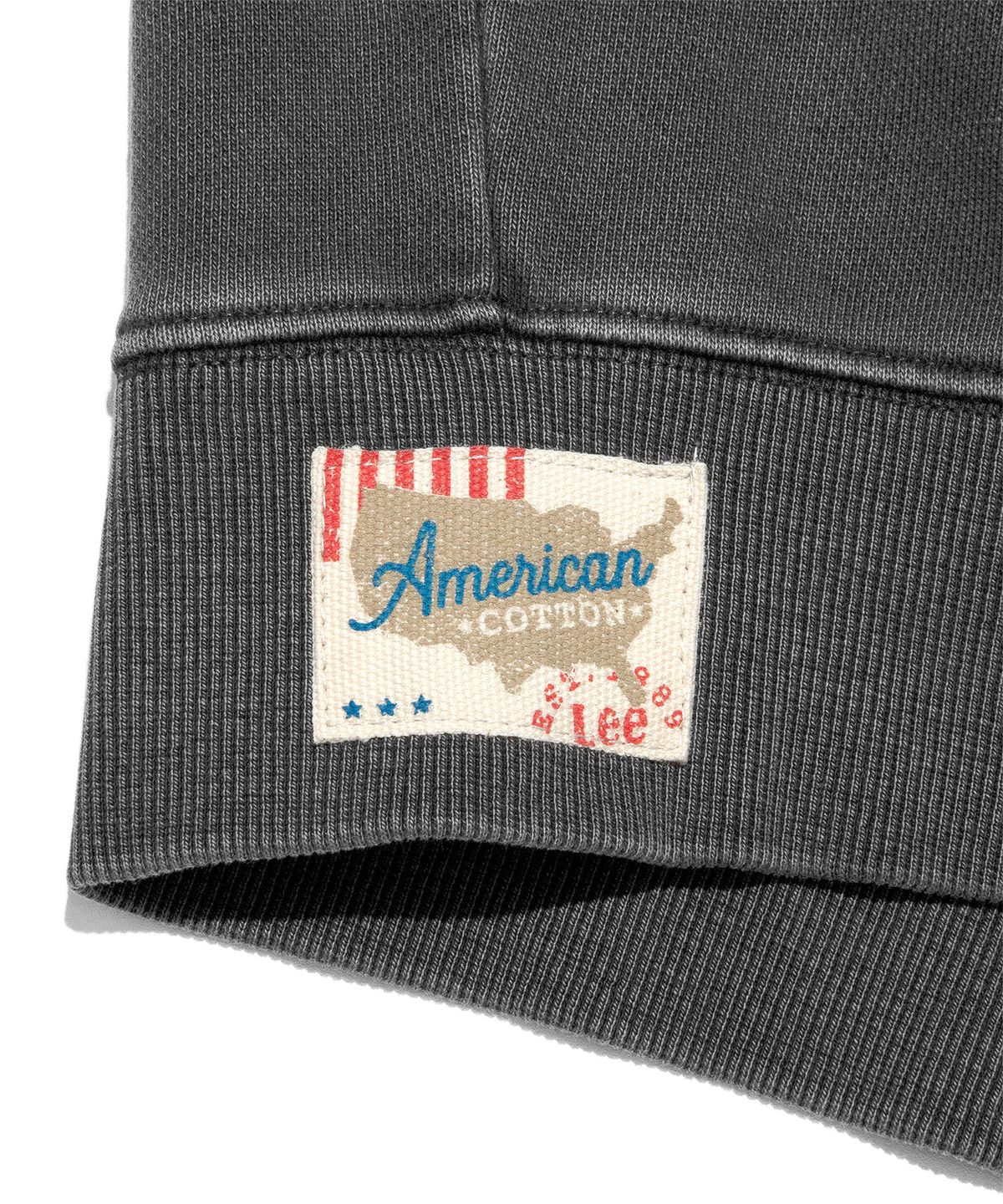 리(LEE) USA 라벨 코튼 후드 집업 블랙