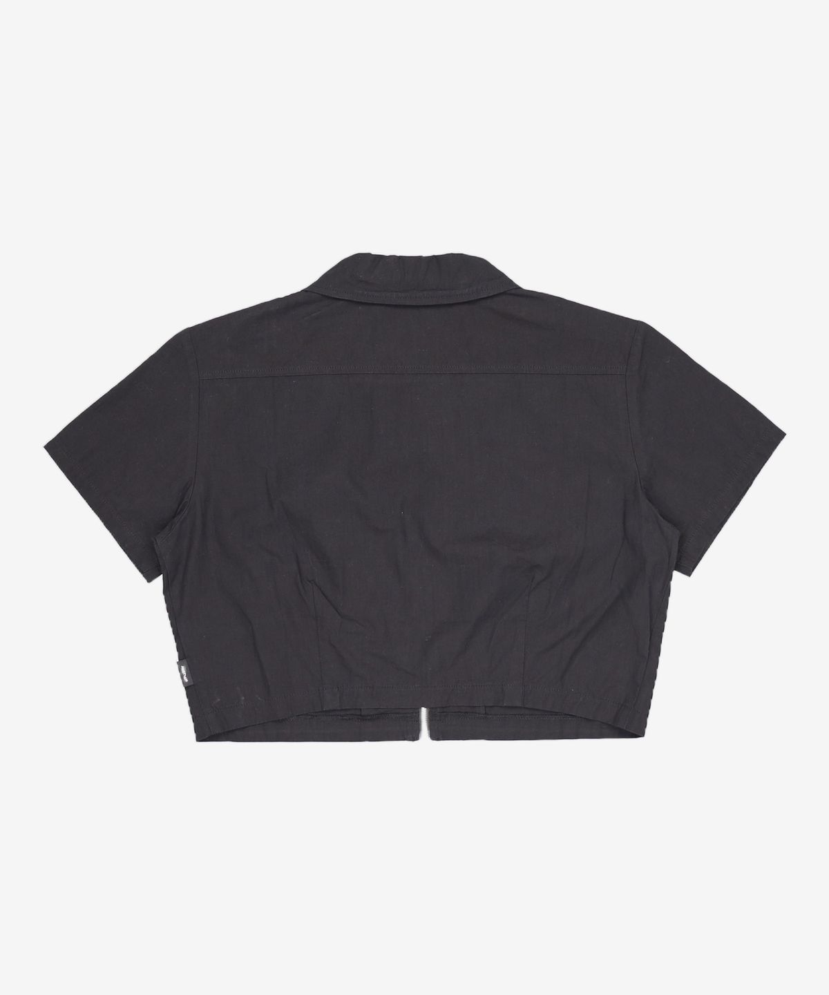 오디너리 홀리데이(ORDINARY HOLIDAY) 카라집업크롭셔츠 COLLAR CROP ZIP-UP SHIRT FREE