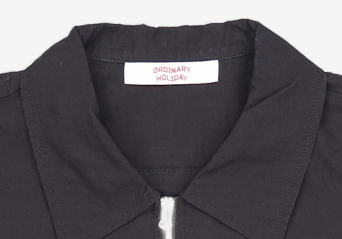 오디너리 홀리데이(ORDINARY HOLIDAY) 카라집업크롭셔츠 COLLAR CROP ZIP-UP SHIRT FREE