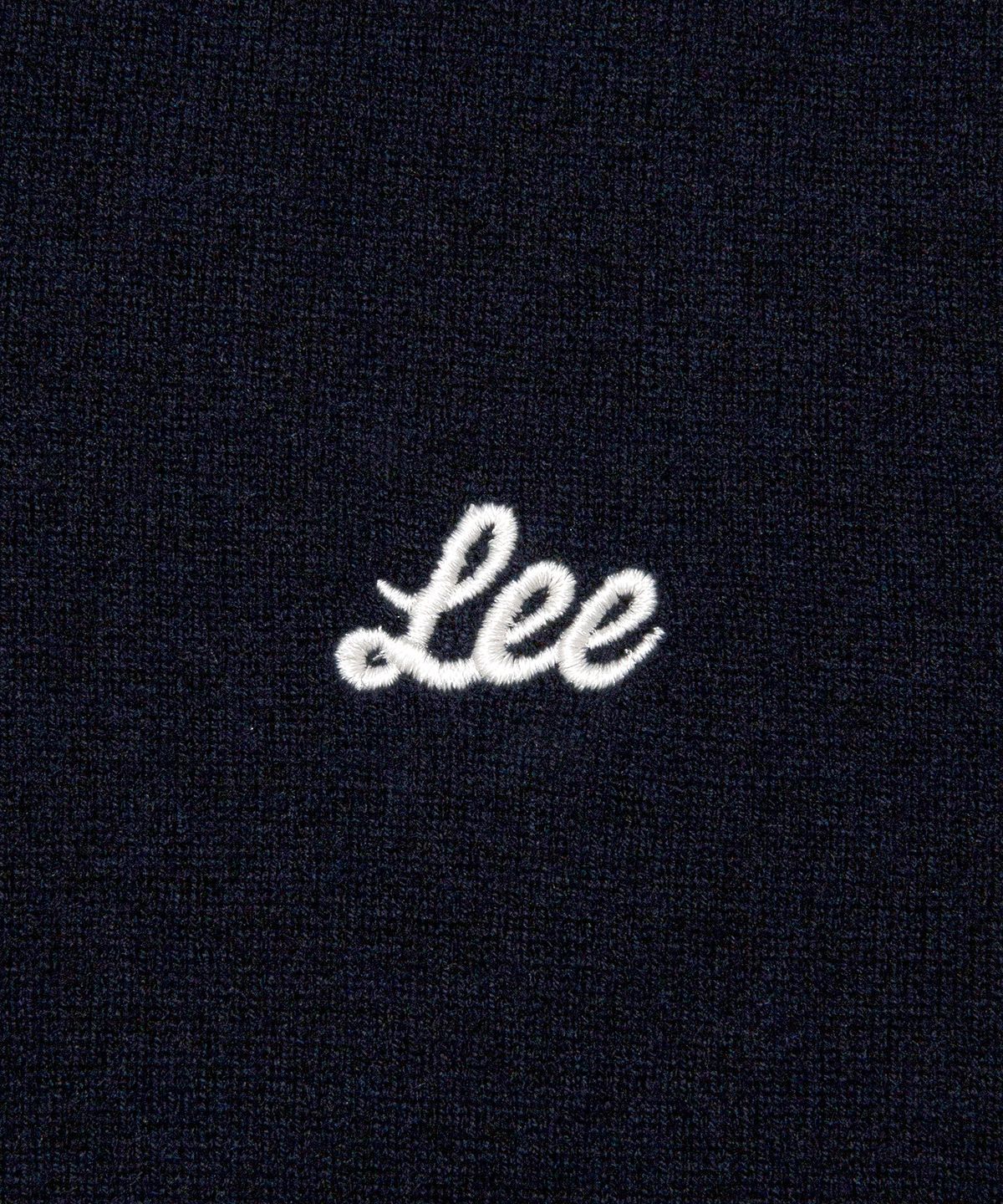 리(LEE) 우먼 메리노울 라운드 가디건 네이비
