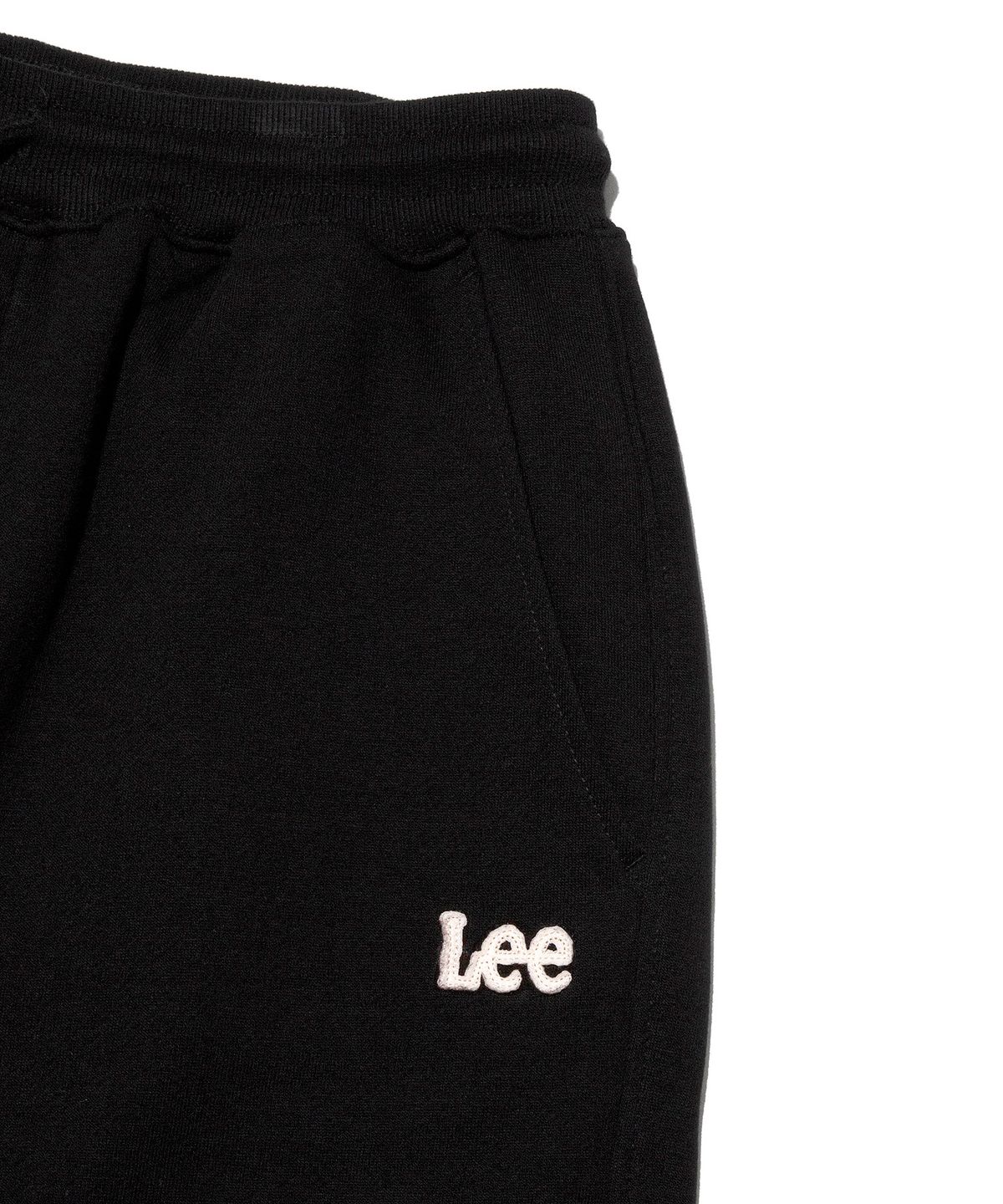 리(LEE) 펠트 트위치 로고 스웻 팬츠 블랙