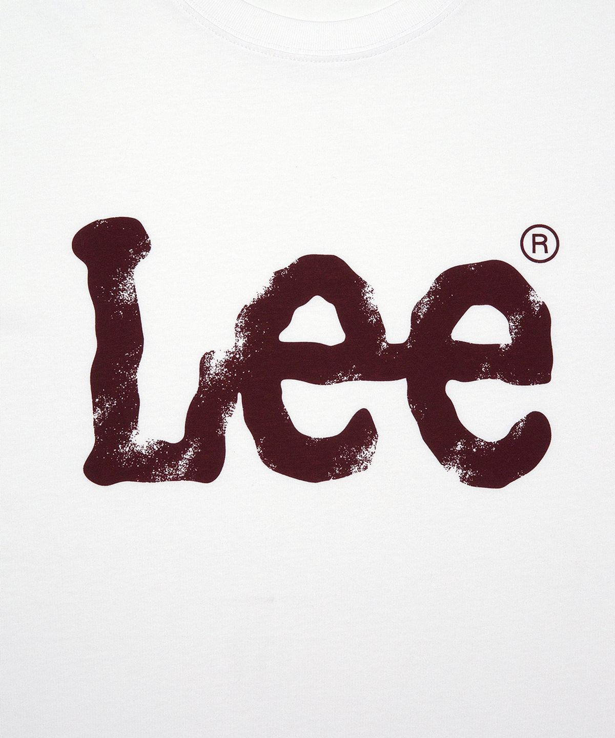 리(LEE) 스프레이 로고 긴팔 티셔츠 화이트