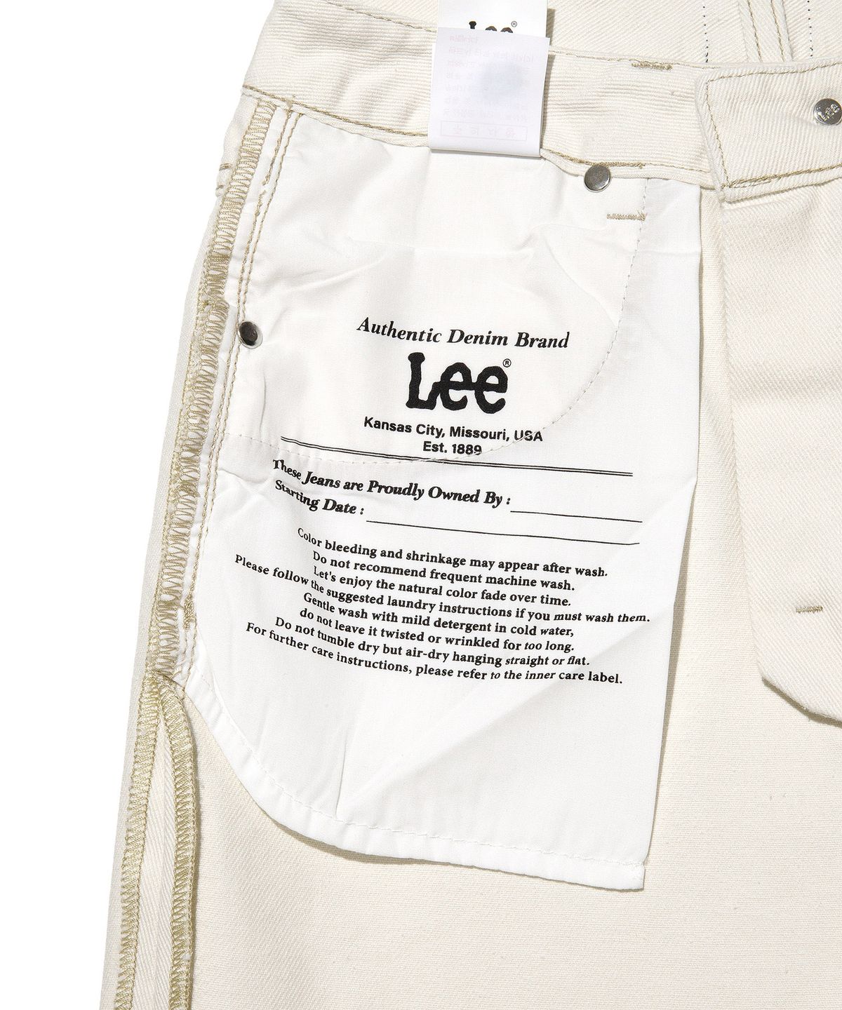 리(LEE) 우먼 스트레이트핏 데님 팬츠 에크루