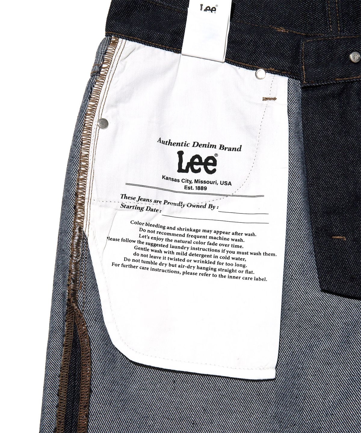 리(LEE) 맨 스트레이트핏 데님 팬츠 인디고 로우
