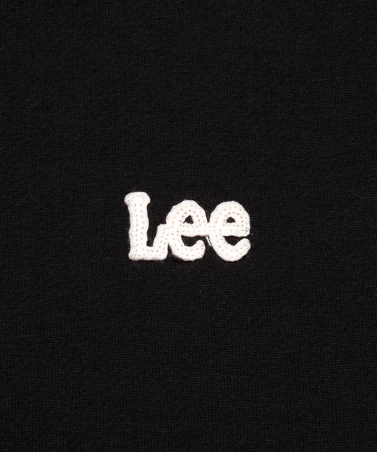 리(LEE) 펠트 트위치 로고 후드 집업 블랙