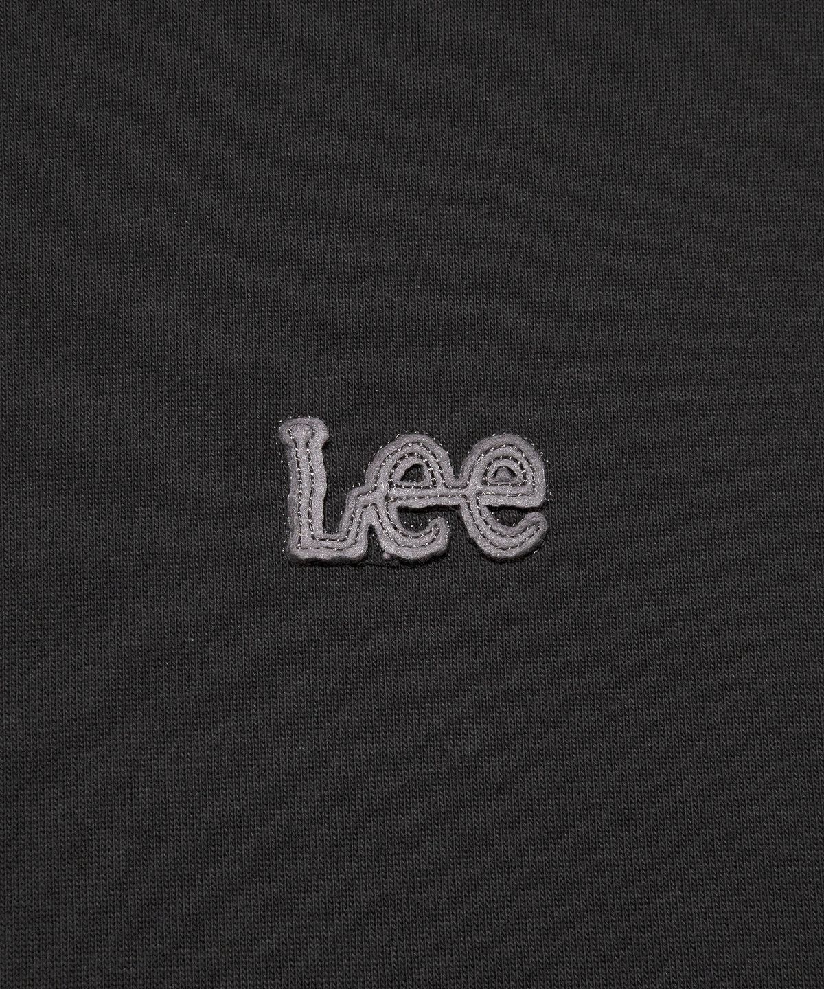 리(LEE) 펠트 트위치 로고 후드 티셔츠 챠콜