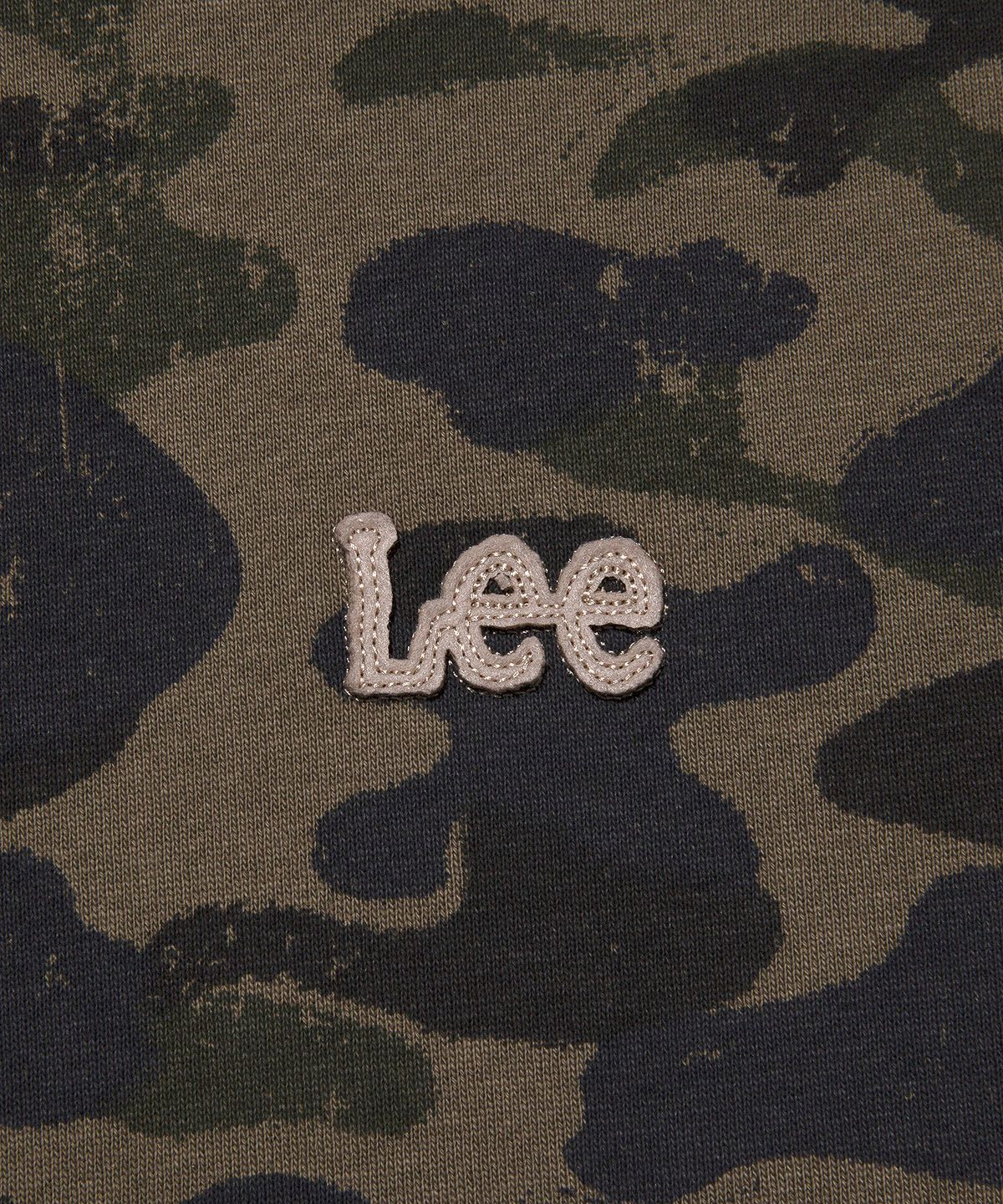 리(LEE) 펠트 트위치 로고 후드 티셔츠 카모플라쥬