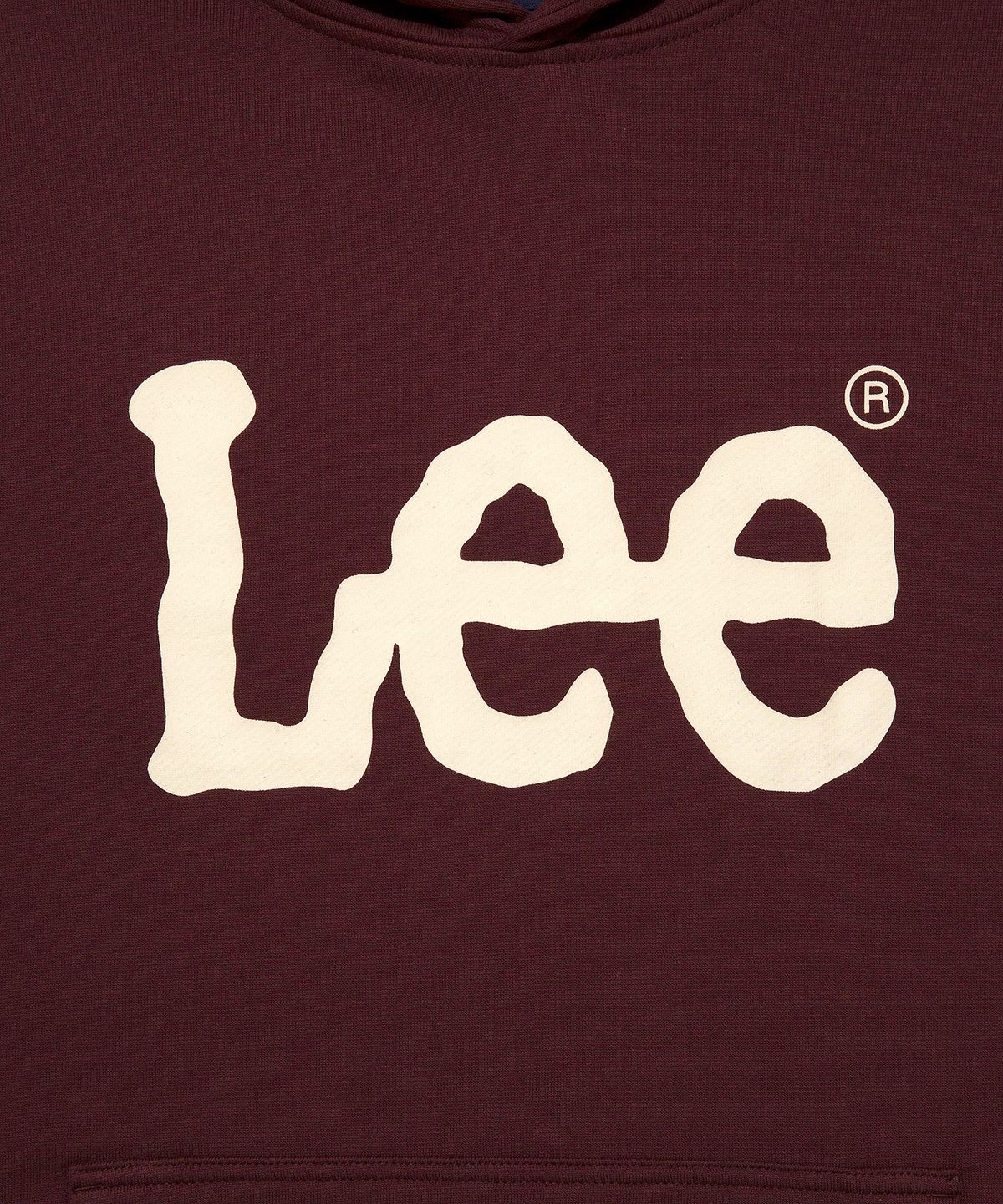 리(LEE) 빅 트위치 로고 후드 티셔츠 버건디