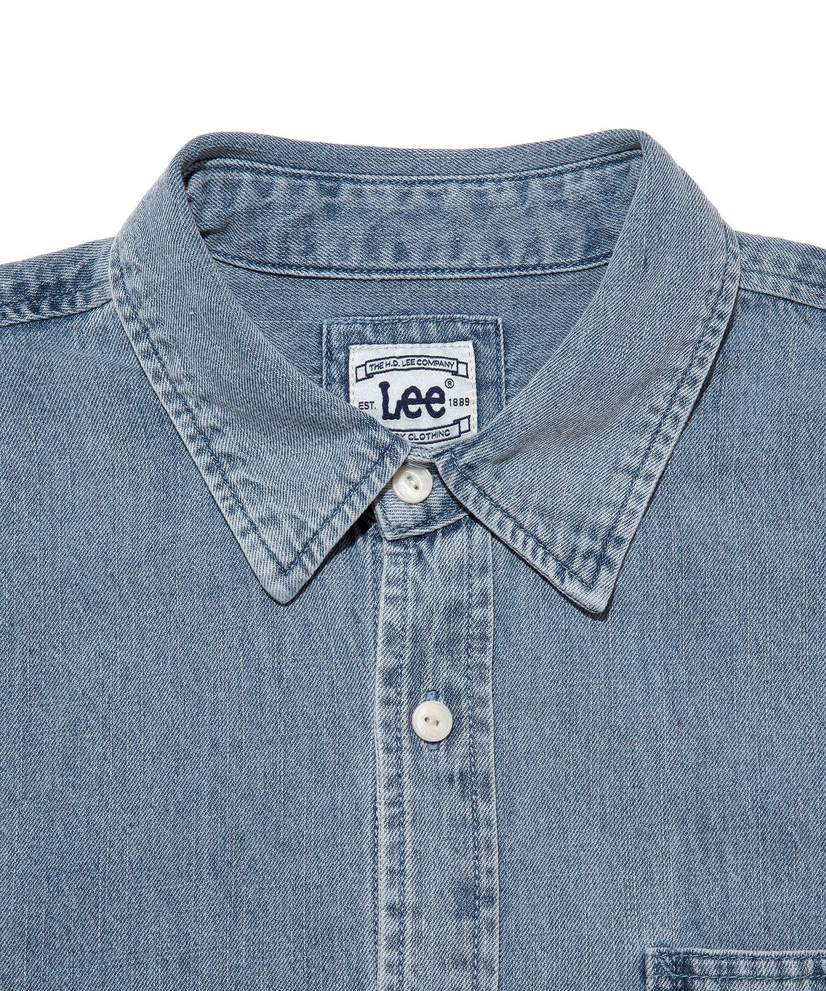 리(LEE) 로코 포켓 데님 셔츠 인디고 라이트