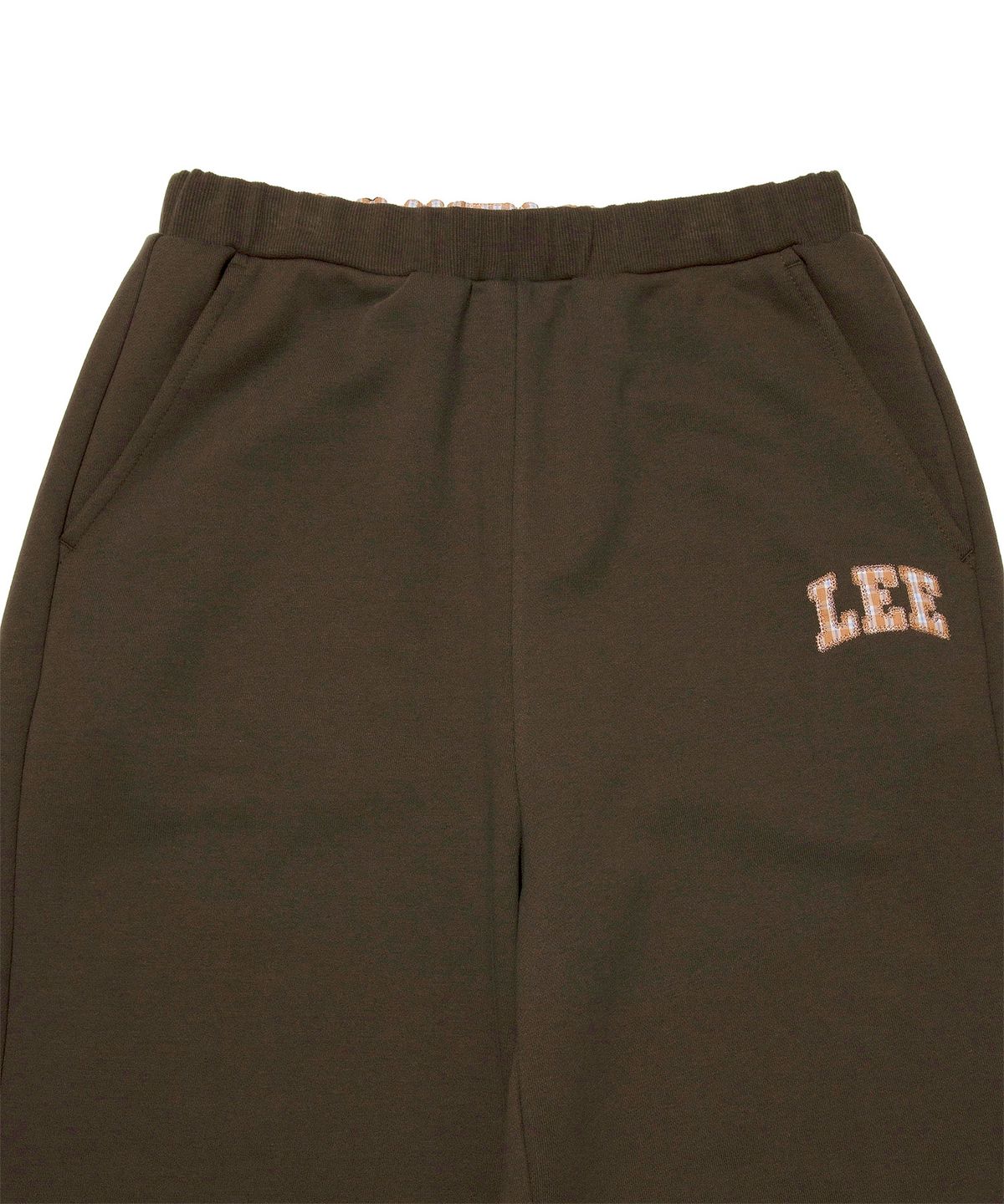 리(LEE) 우먼 아플리케 스웻 팬츠 브라운